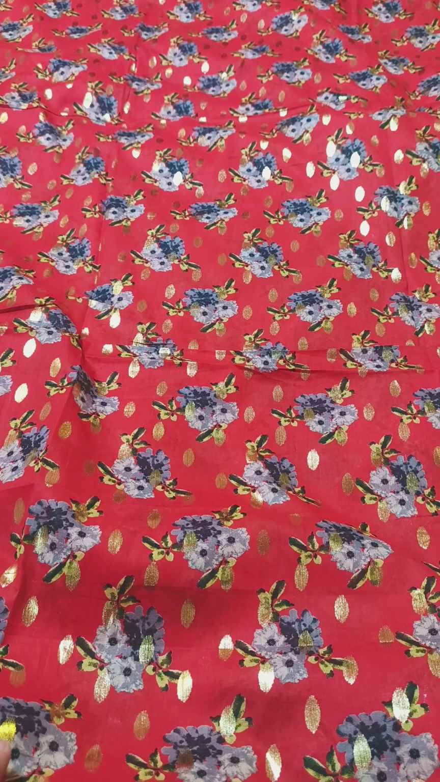 😱 Sale Sale M-2018   imported Luxury Digital Zaree Bunch Pure ⛱️ Summer Lawn Same print Shirt & Truzer 2pc