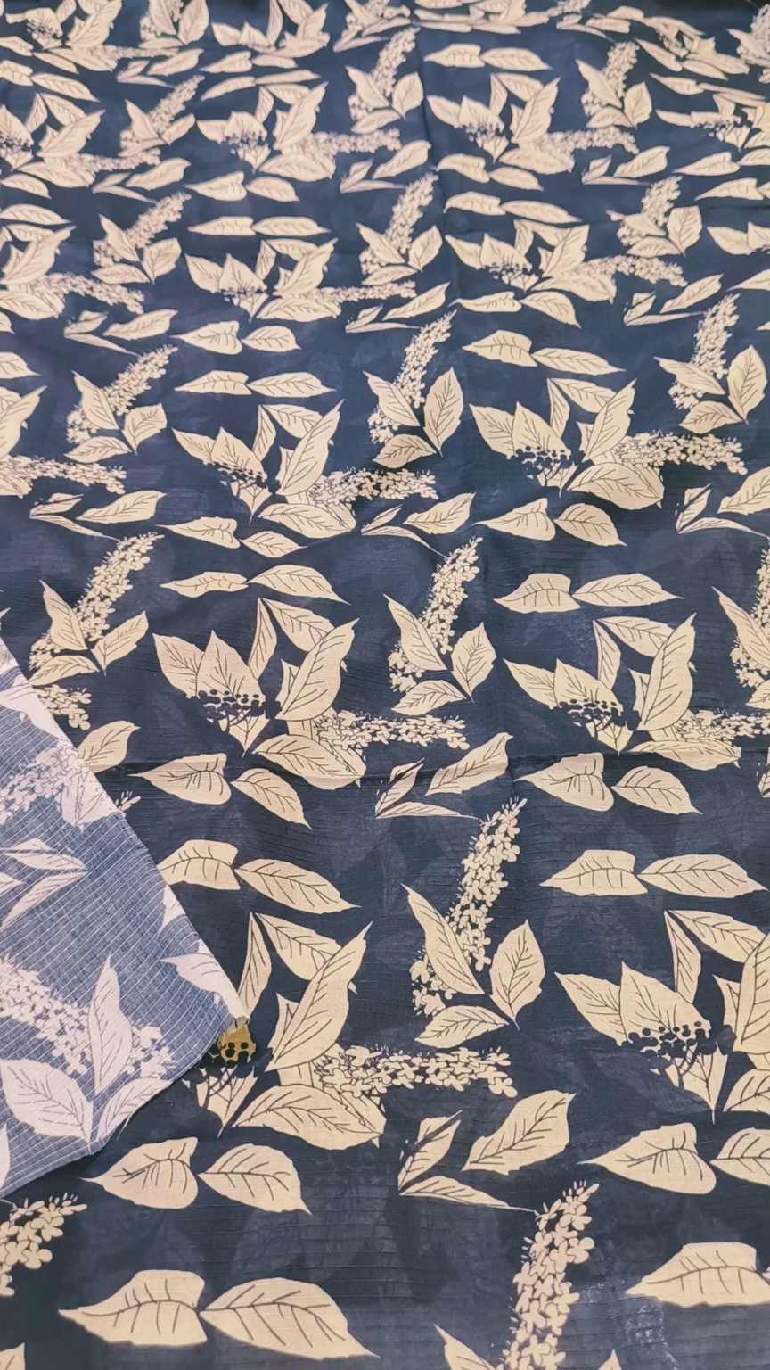M-2027  Imported Digital Bana Dorria (Jet Black & Off White) Pure Summer ⛱️ Lawn Same print Shirt & Trzer 2pc