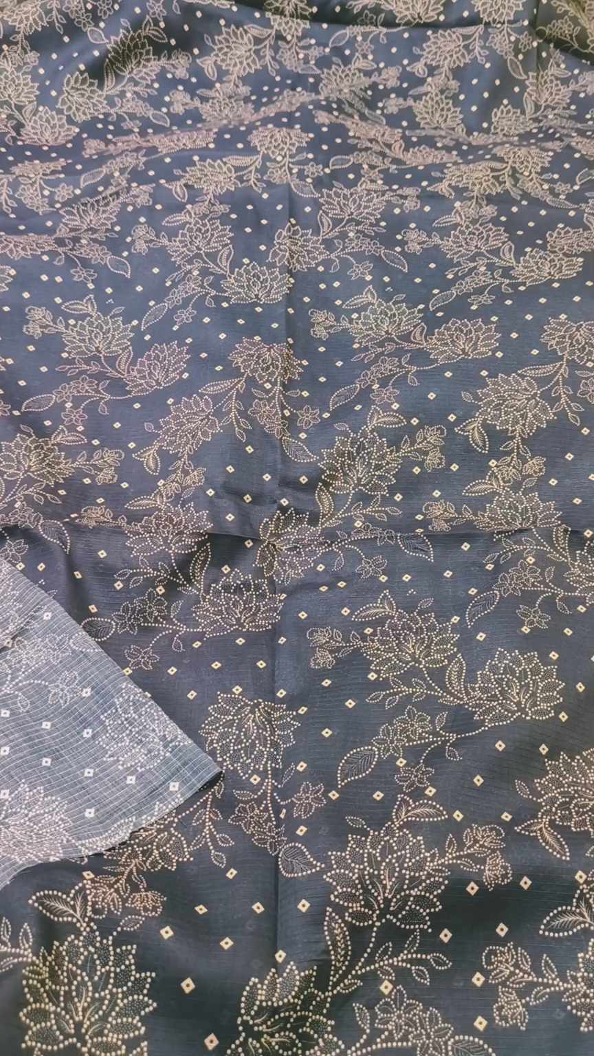 M-2022 Imported Digital Bana Dorria (Jet Black & Off White) Pure Summer ⛱️ Lawn Same print Shirt & Trzer 2pc