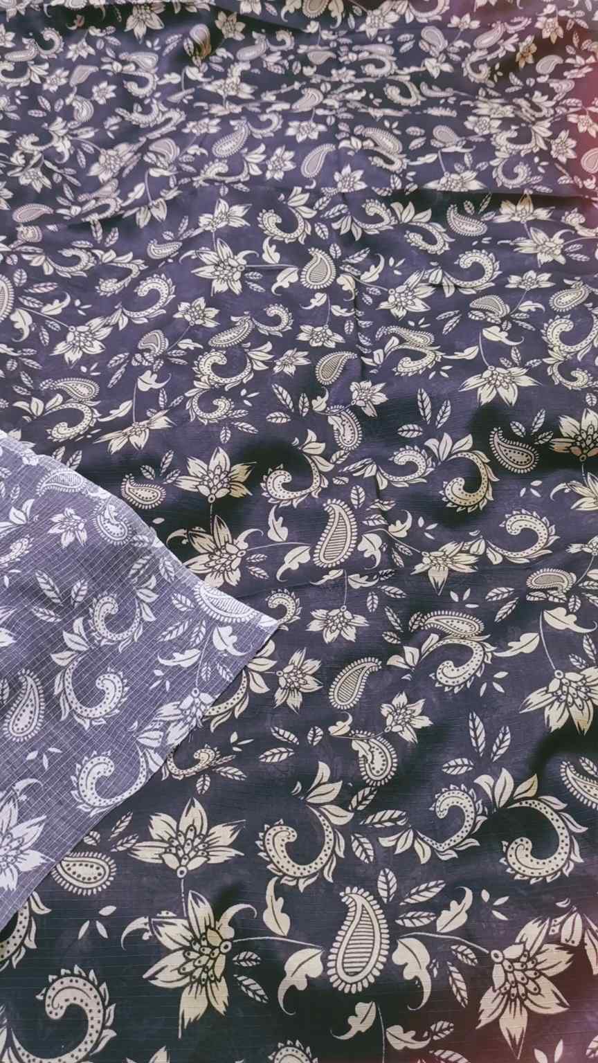 M-2021 Imported Digital Bana Dorria (Jet Black & Off White) Pure Summer ⛱️ Lawn Same print Shirt & Trzer 2pc