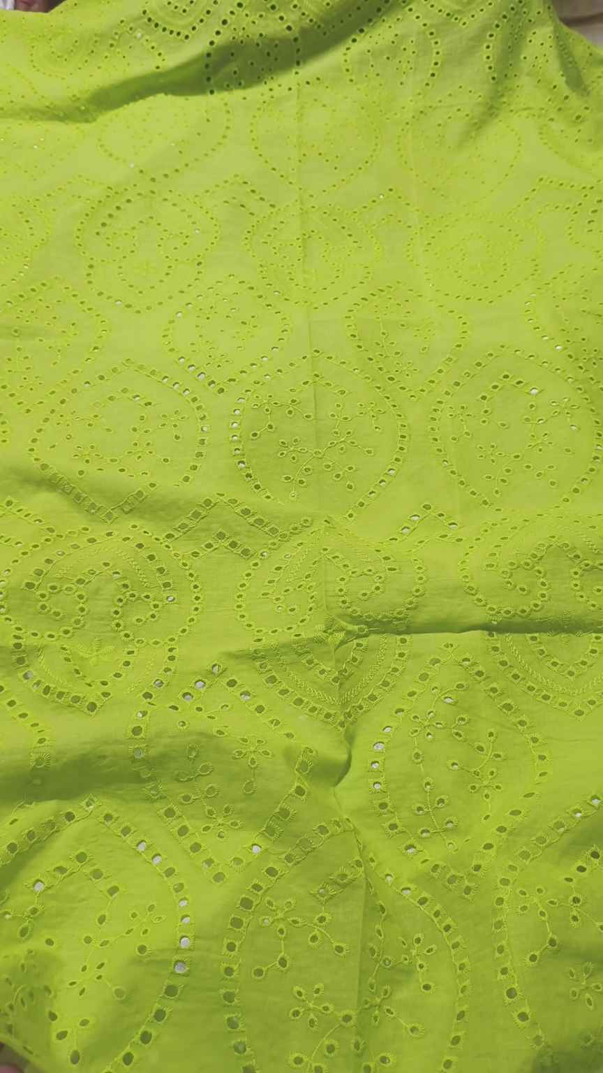 🥳 Sale Sale M-2078  Imported Shiffli Embroidery ChickenKari Pure Summer ⛱️ Luxury Lawn only Shirt