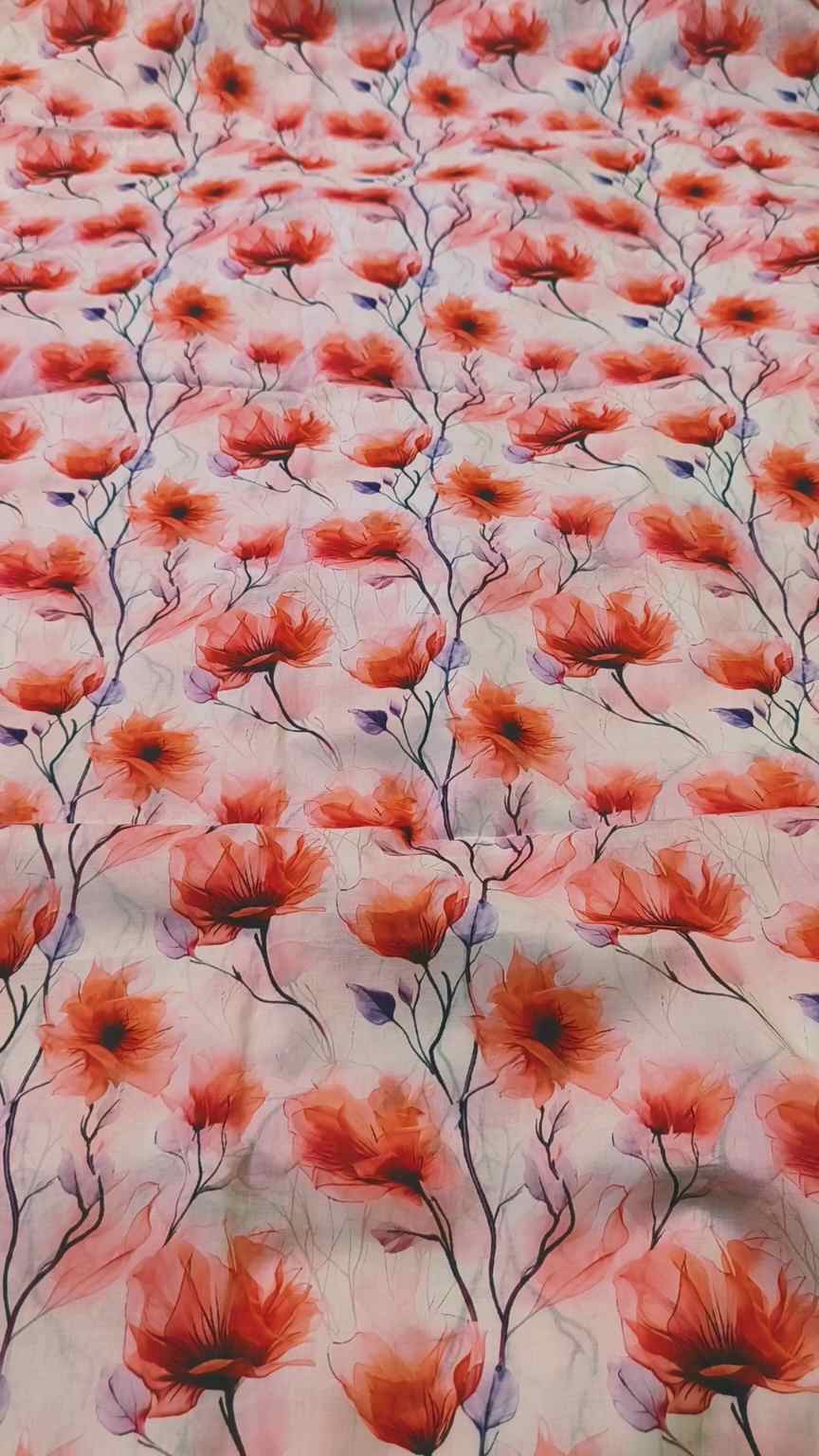 M-2063  Imported 3-D Pure Summer ⛱️ Lawn Polka Design Same print Shirt & Trzer 2pc