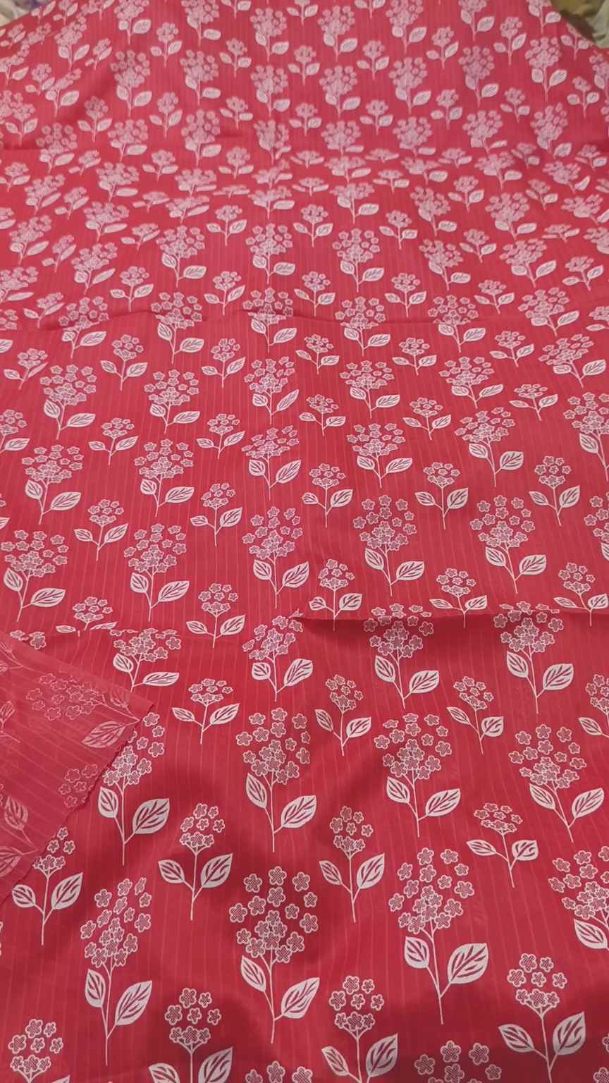 M-2057  Imported Digital 🧐 (Bana Dorria Lekar paint) design Pure Summer ⛱️ Lawn Same print Shirt & Truzer 2pc