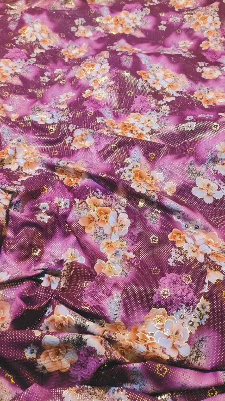 M-2093  Imported Embossed Giliter Irish ⛱️ Summer Silk Same print Shirt & Truzer 2pc