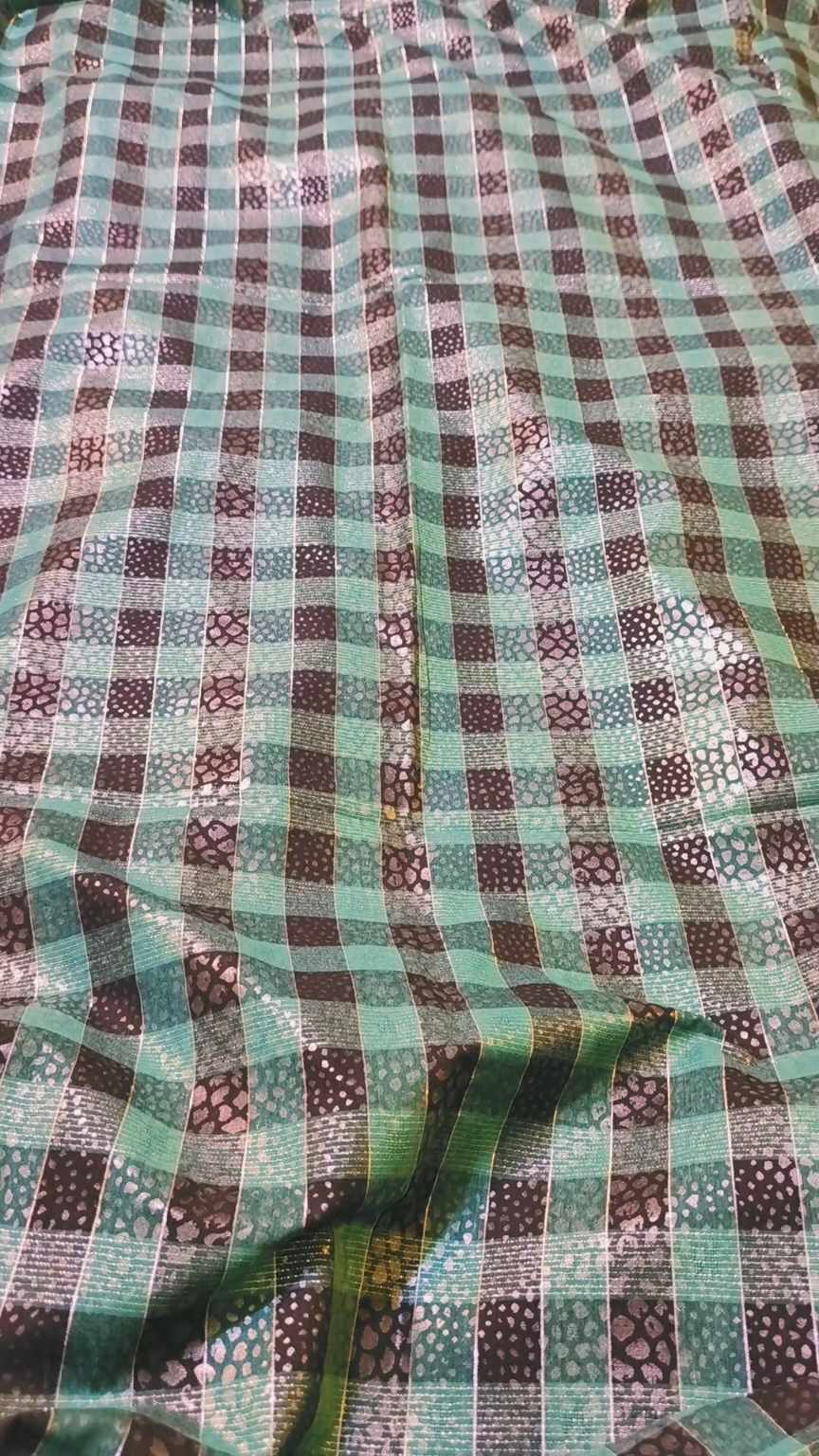 🥳 Sale Sale M-2185 Imported Checkbase Zaree Line Dorria Summer ⛱️ Cotton Lawn Same print Shirt & Truzer 2pc