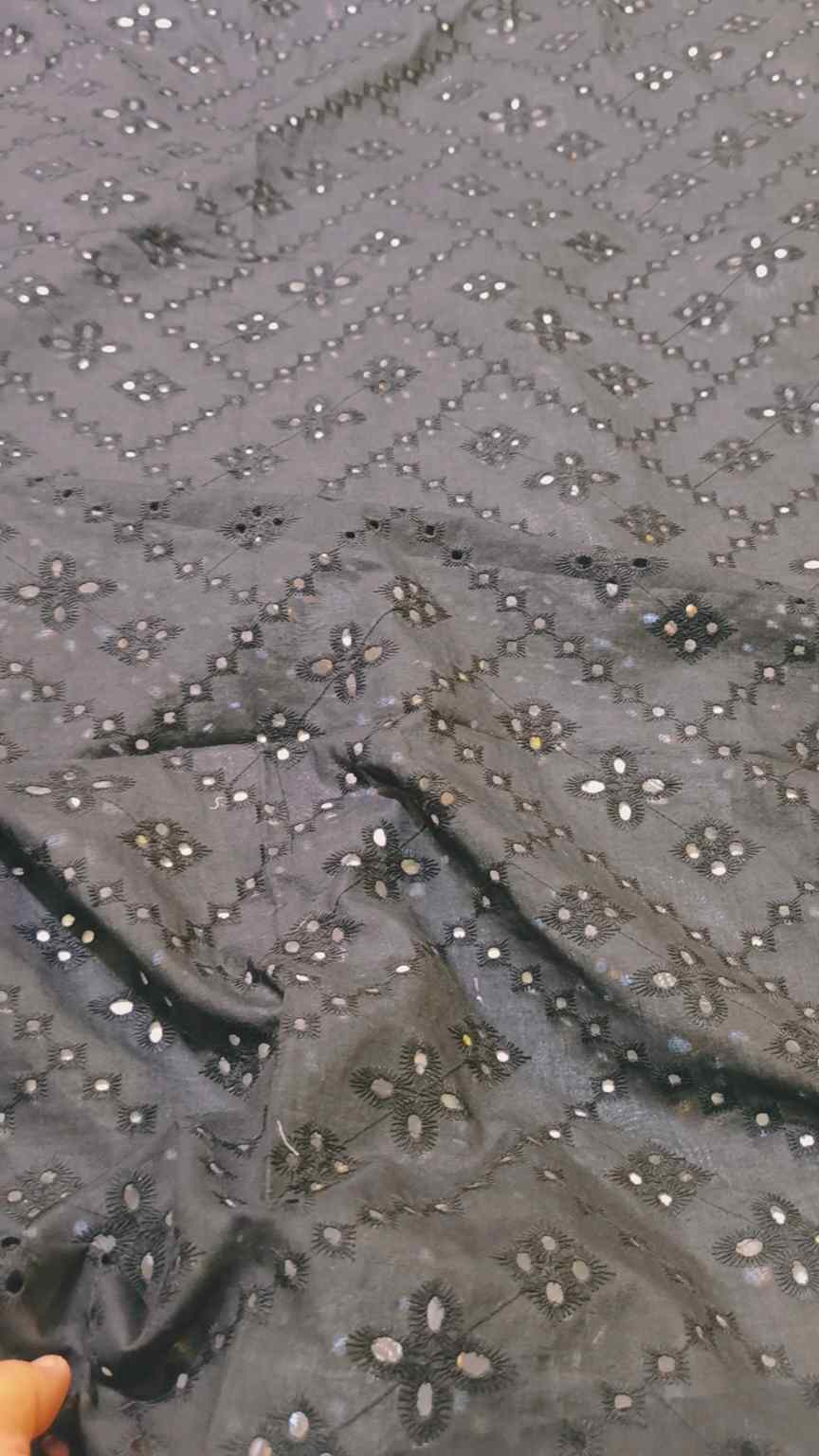 🥳 Sale Sale M-2285 Imported Shiffli Embroidery ChickenKari Pure Summer ⛱️ Luxury Lawn only