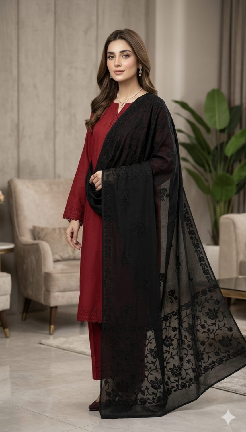 🥳🤷 Big Sale M-1242  Rs.1650 ( Dc Free) Handmade Kacha tanka Mirror Embroidery  Summer Lawn Chadder (2.5 Meter)
