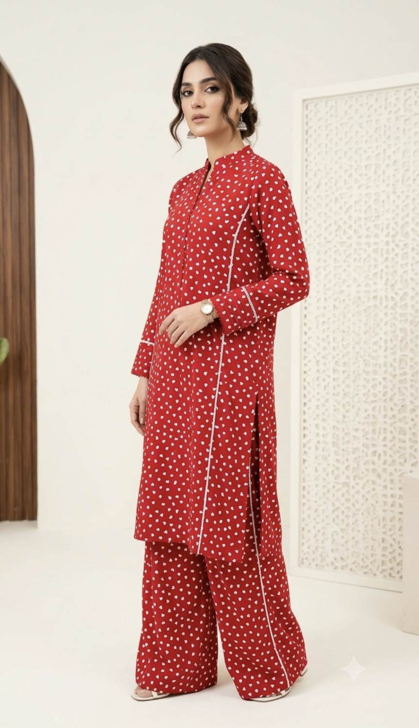 🥳 Sale Sale M-40  Rs.1290 Imported Digital Korean Georgette Same print Shirt & Truzer 2pc