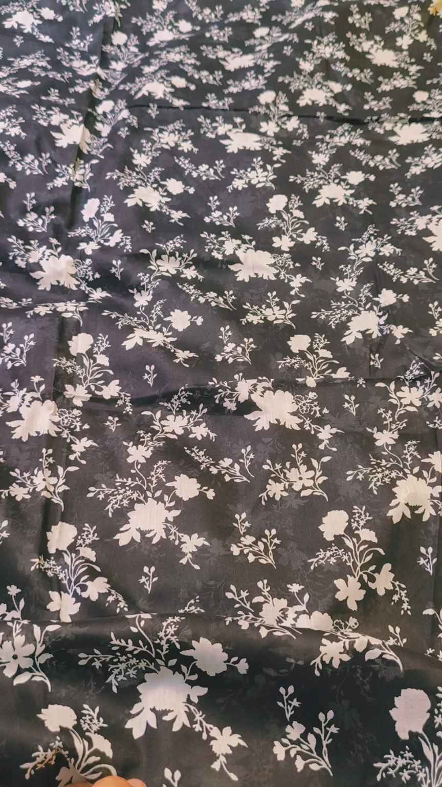 M-2355 Imported Digital (Black & White ) Pure summer ⛱️ Lawn Same print Shirt & Truzer 2pc