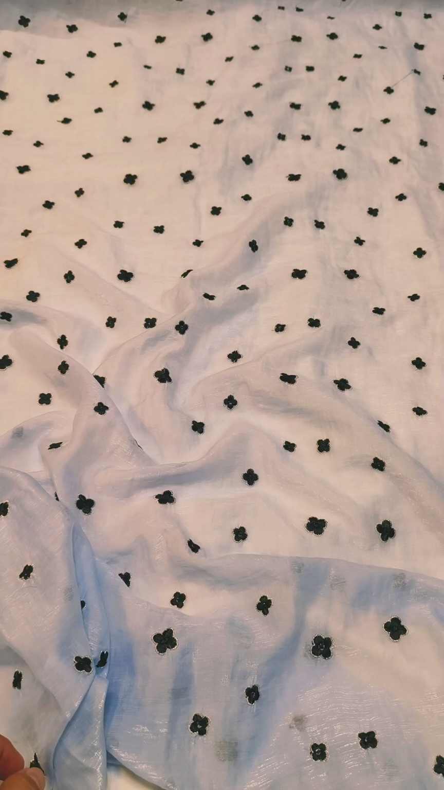🥳 Sale Sale M-3211  Imported Zaree Velcet Chen in Paper lawn only shirt