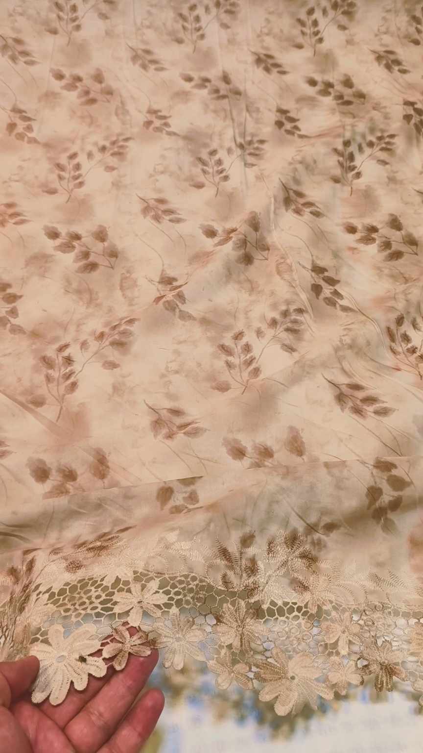 🥳 Sale Sale M-3209 Imported Shiffli Embroidery ChickenKari  in Pure Summer ⛱️ Lawn only Shirt