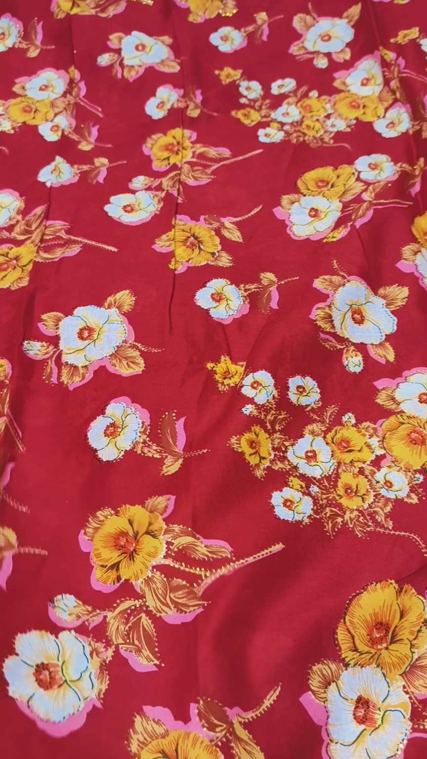 🤩 Sale Sale : M-3041...2pc  Digital embossed Giliter lawn suit Stuff detail in video (Roll main Cutting k last main jo suit bachta hai Jin ka weight 100kg se kam hoga un ka bane ga es liye noqsan main dy rha hain