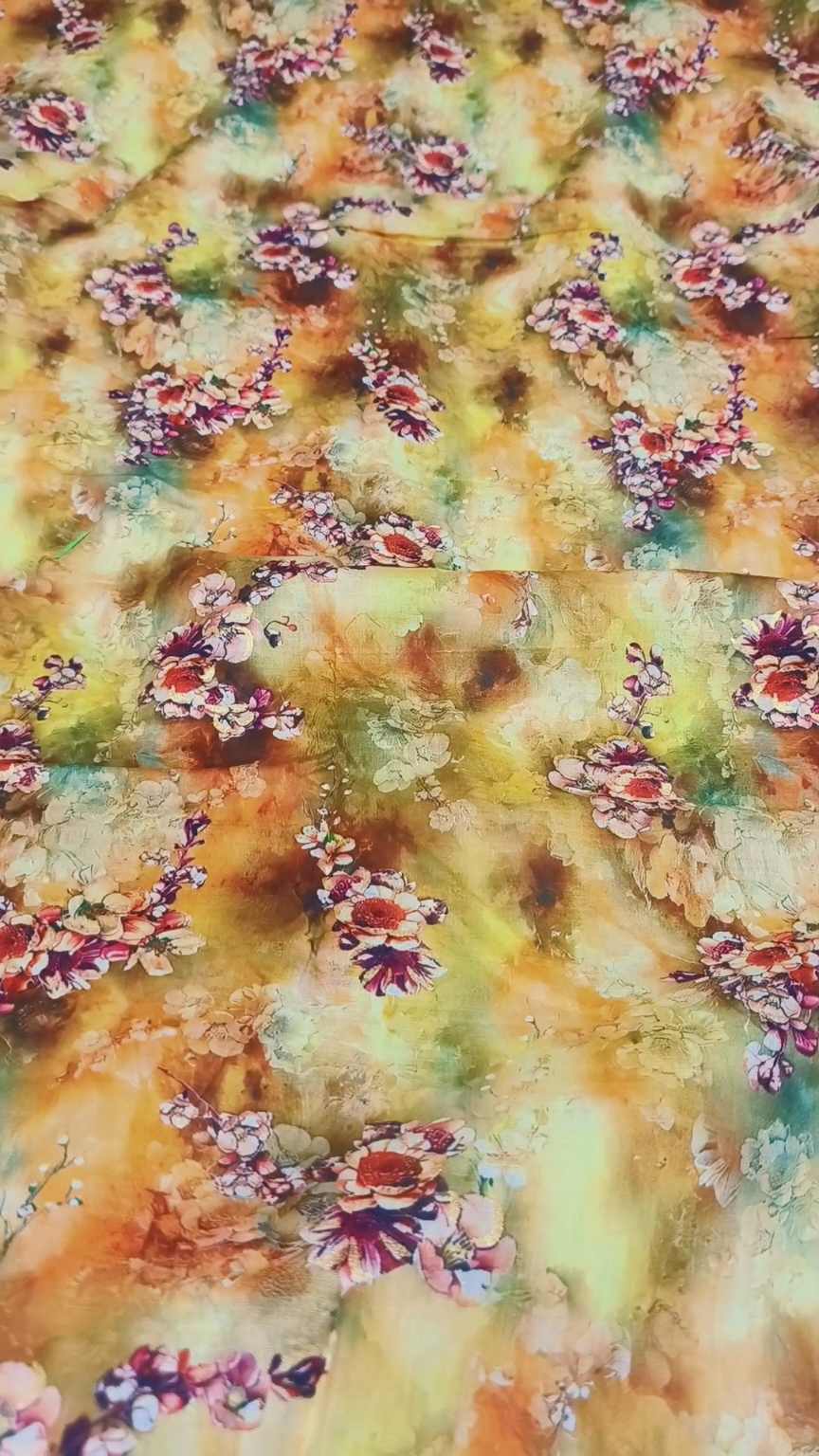 🤩 Sale Sale : M-3037...2pc  Digital embossed Giliter lawn suit Stuff detail in video (Roll main Cutting k last main jo suit bachta hai Jin ka weight 100kg se kam hoga un ka bane ga es liye noqsan main dy rha hain