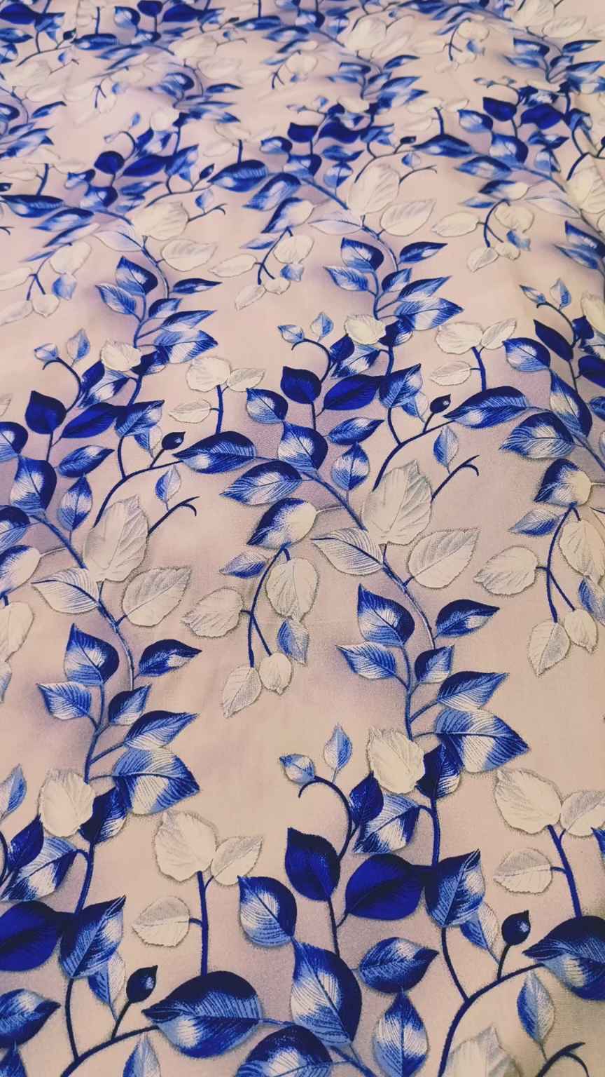 😱M-3398  Imported Luxury 5-D stone Lelin Same print Shirt & Truzer 2pc