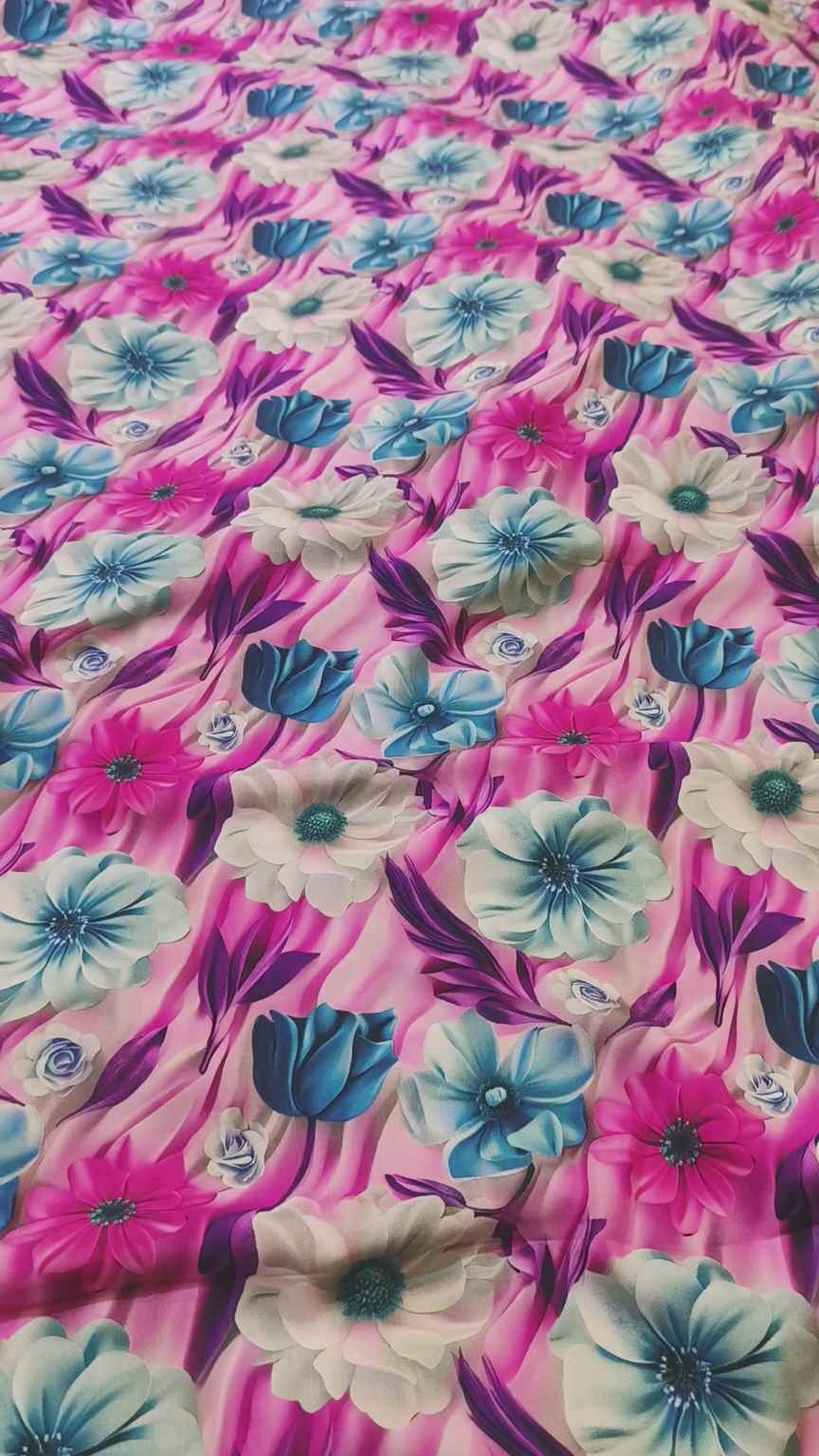 😱M-3539  Imported Luxury 5-D stone Lelin Same print Shirt & Truzer 2pc