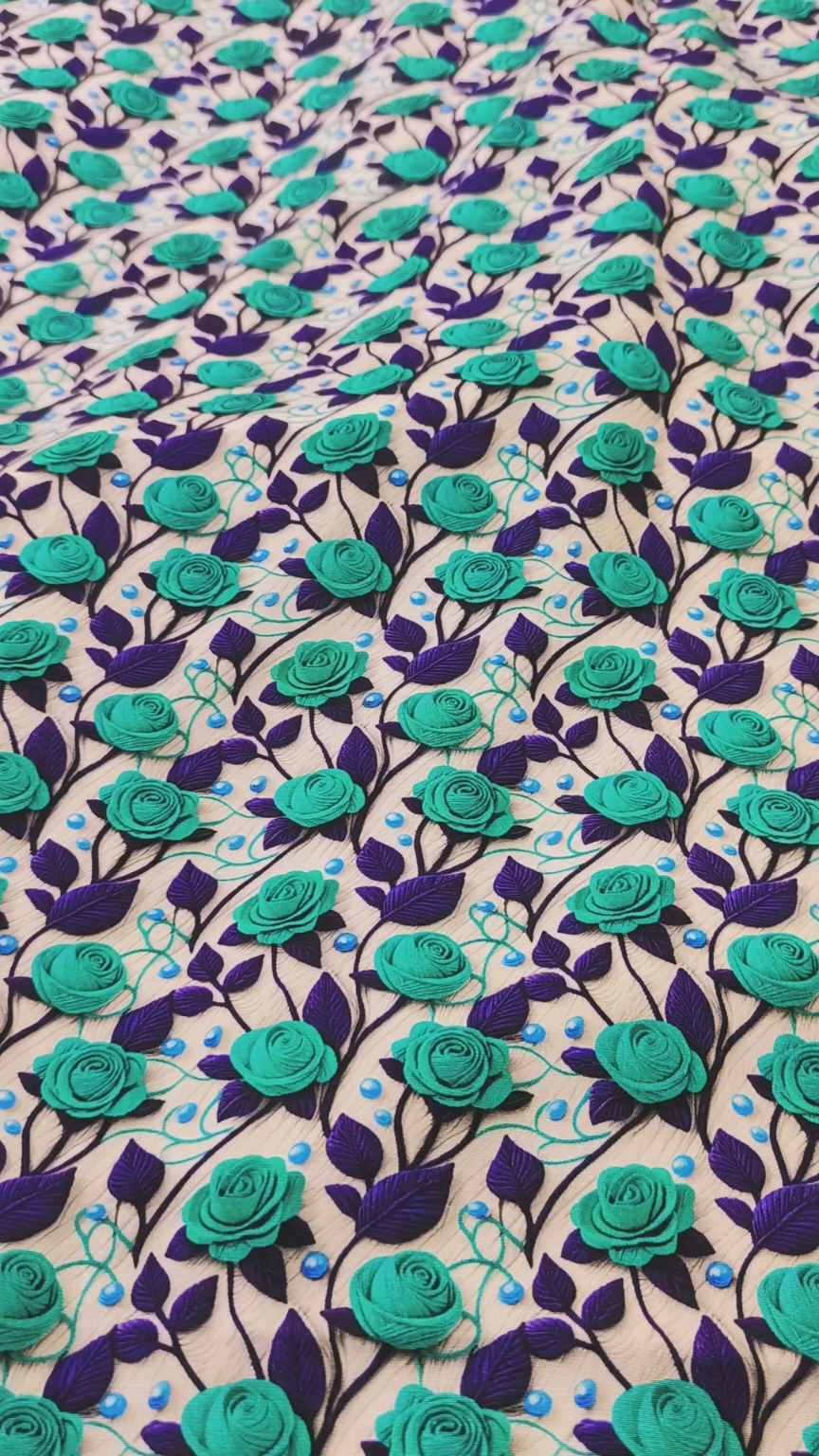 😱M-3536  Imported Luxury 5-D stone Lelin Same print Shirt & Truzer 2pc