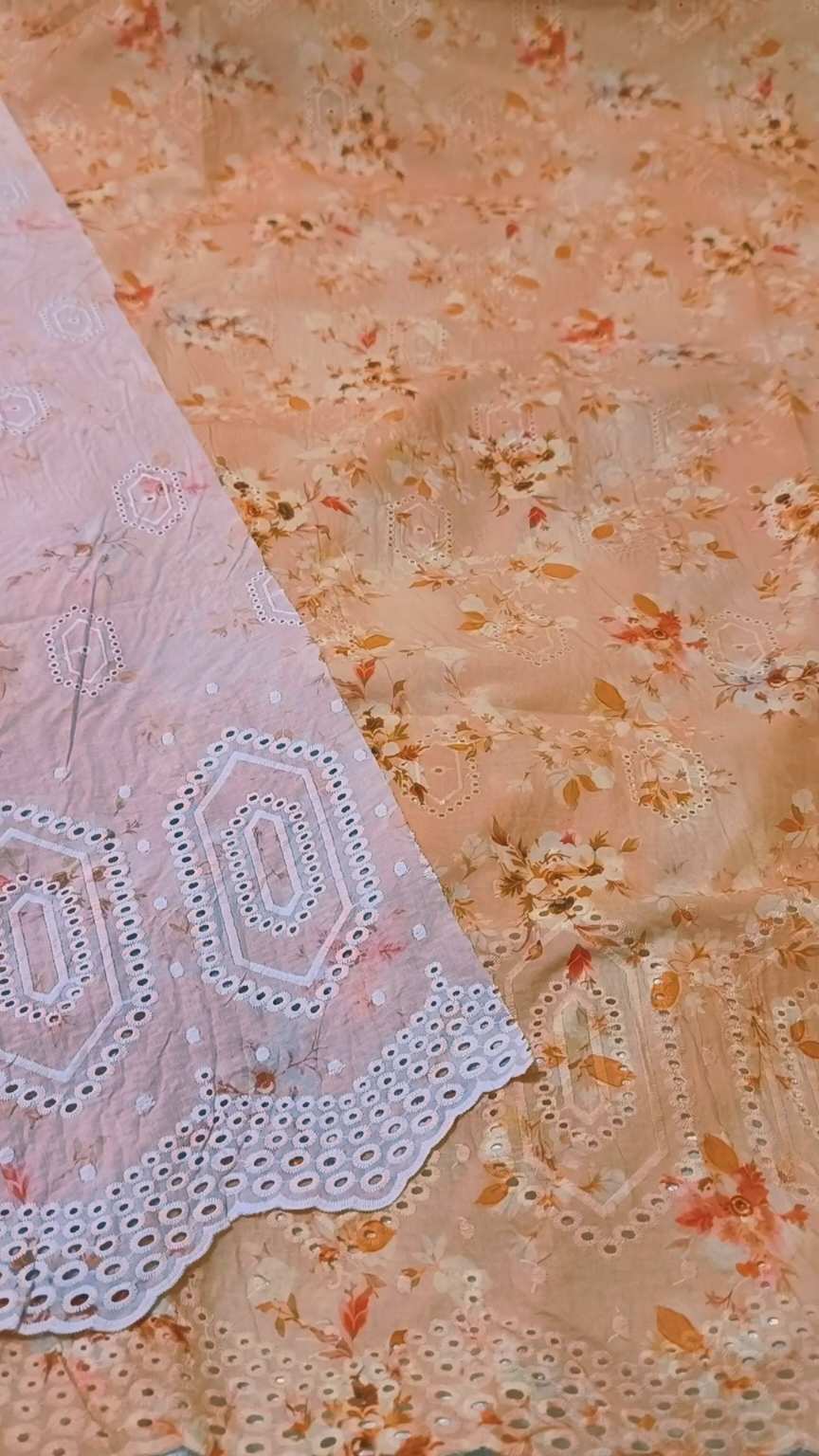 🥳 Big Sale M-48  Rs.1690 Imported Luxury 3-D chickenKari Embroidery In Pure Summer  🏝️ Lawn Shirt