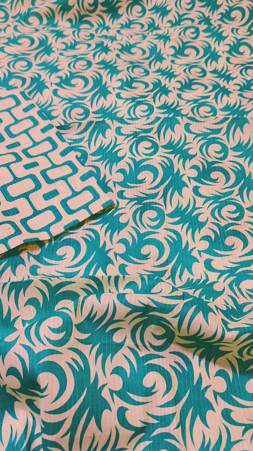 Sale Sale Rs.113 Rs.1450  Imported Digital Dorria Pure Summer ⛱️ Lawn Shirt & Matching design trouser 2pc