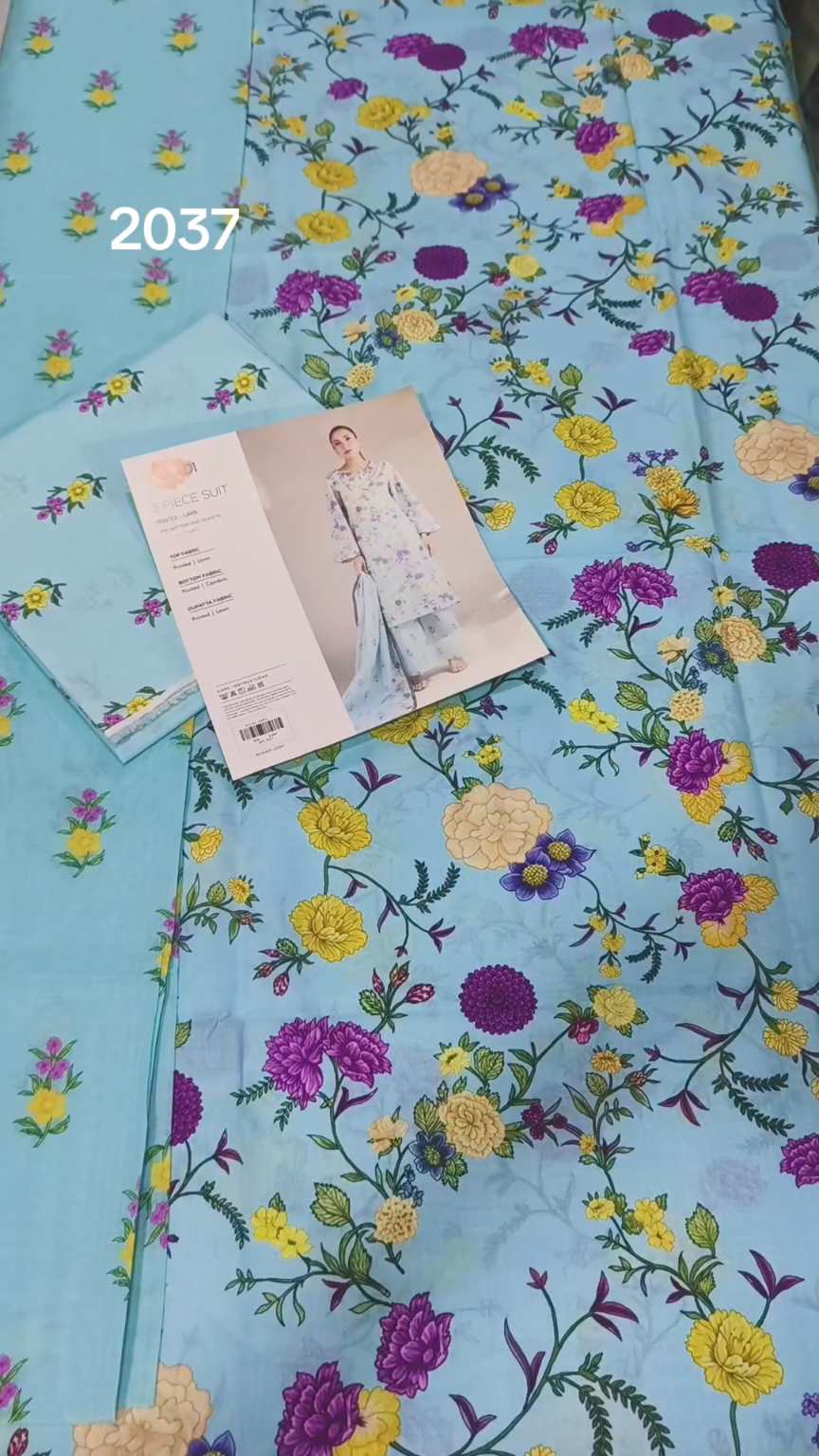 🥳Sale Sale M-2037  Rs.2450 Branded (Khaadi ) 3 Pc Lawn suit with packing -