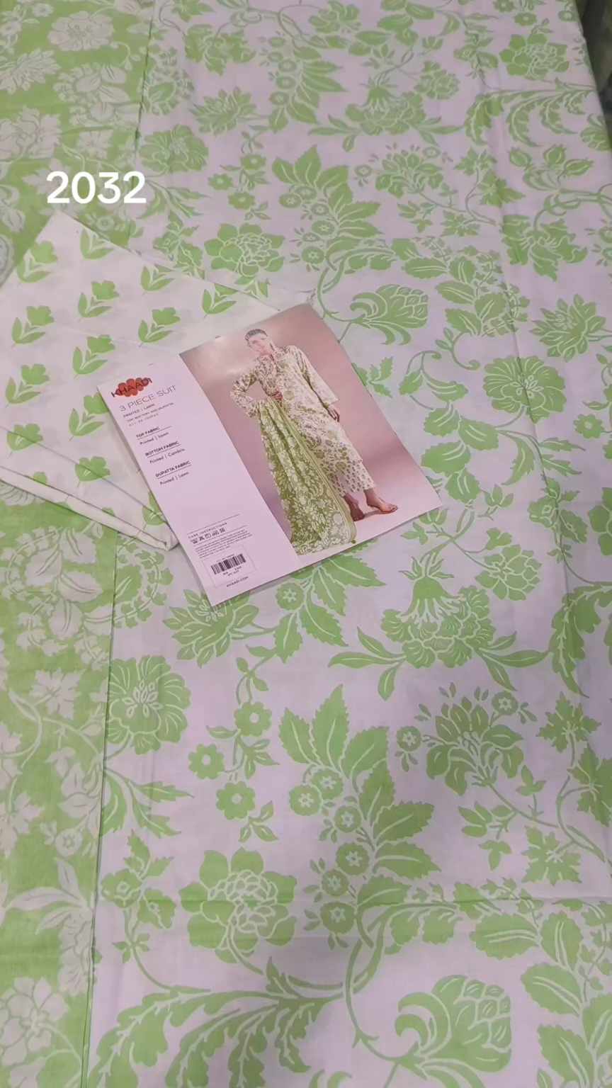 🥳Sale Sale M-2032  Rs.2450 Branded (Khaadi ) 3 Pc Lawn suit with packing -