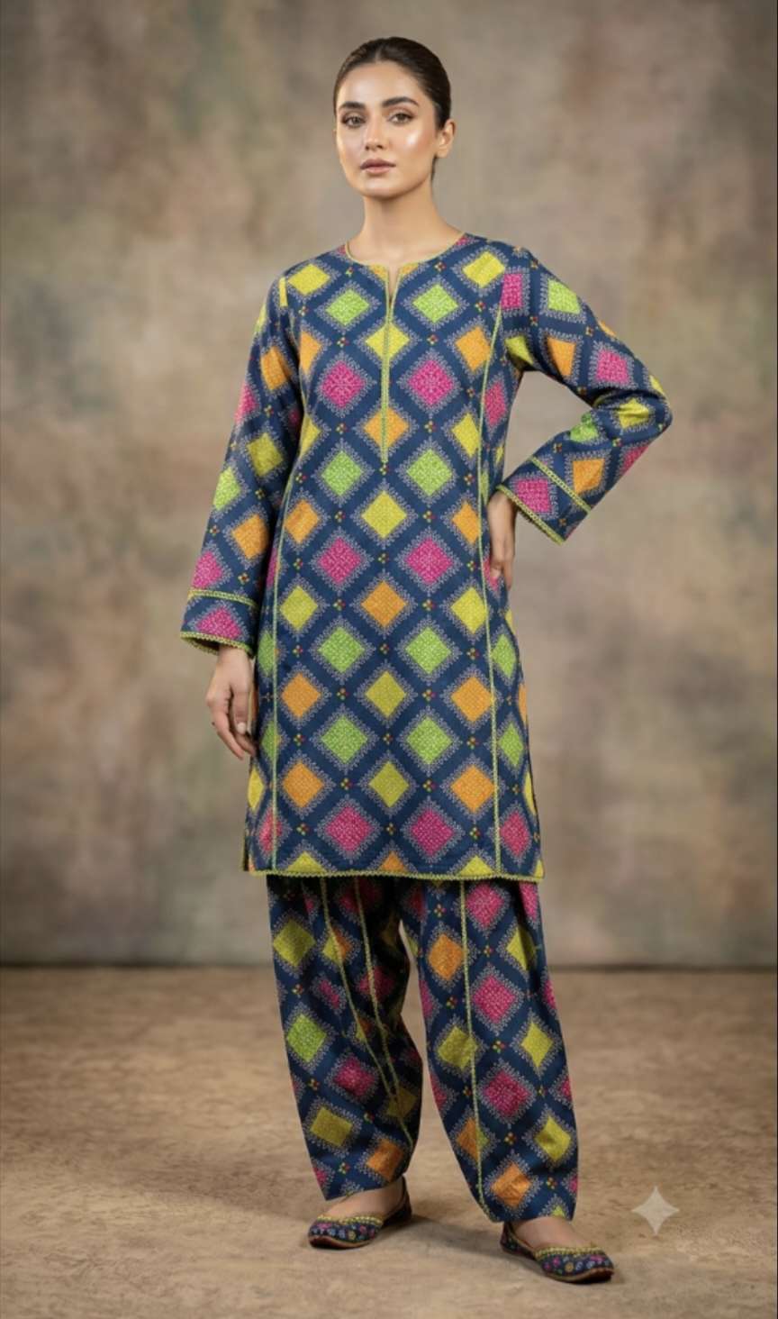 🥳 Sale Sale M-124 Rs.1490 Imported Digital Pure Summer Lawn Same print Shirt &, Truzer 2pc