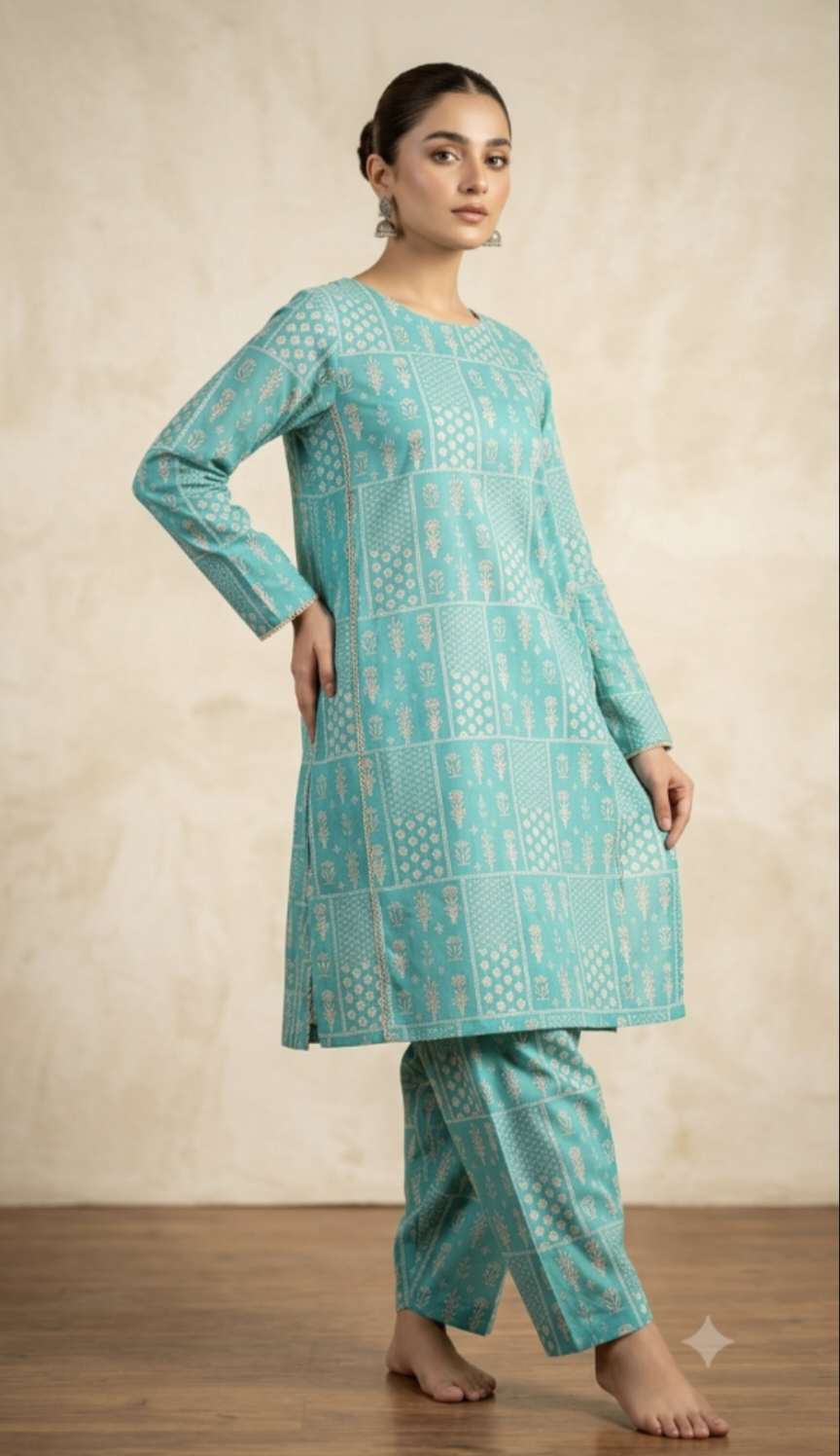 🥳 Sale Sale M-121  Rs.1490 Imported Digital Pure Summer Lawn Same print Shirt &, Truzer 2pc