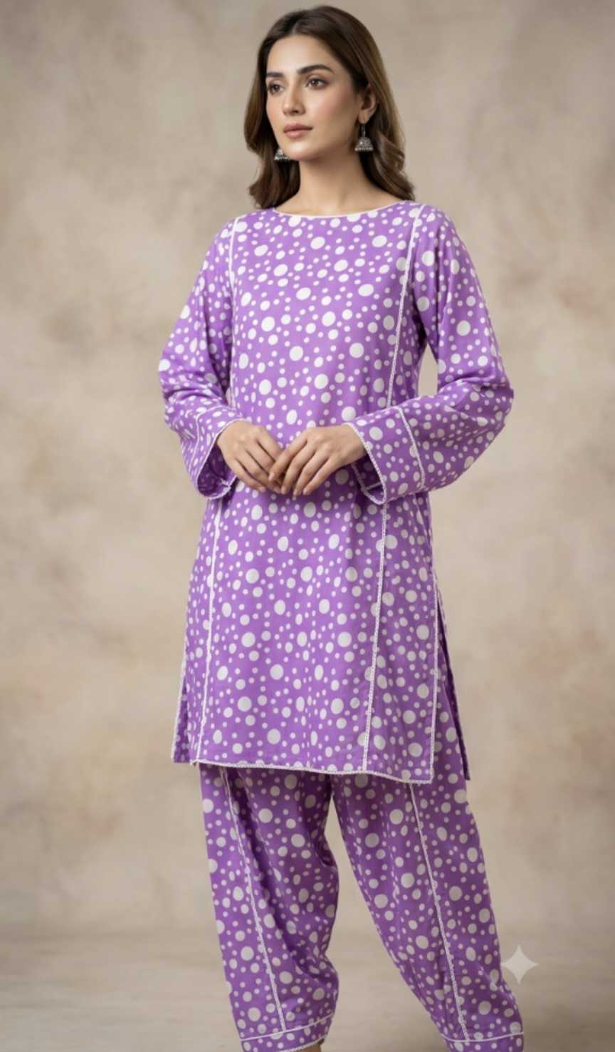 🥳 Sale Sale M-119  Rs.1490 Imported Digital Pure Summer Lawn Same print Shirt &, Truzer 2pc