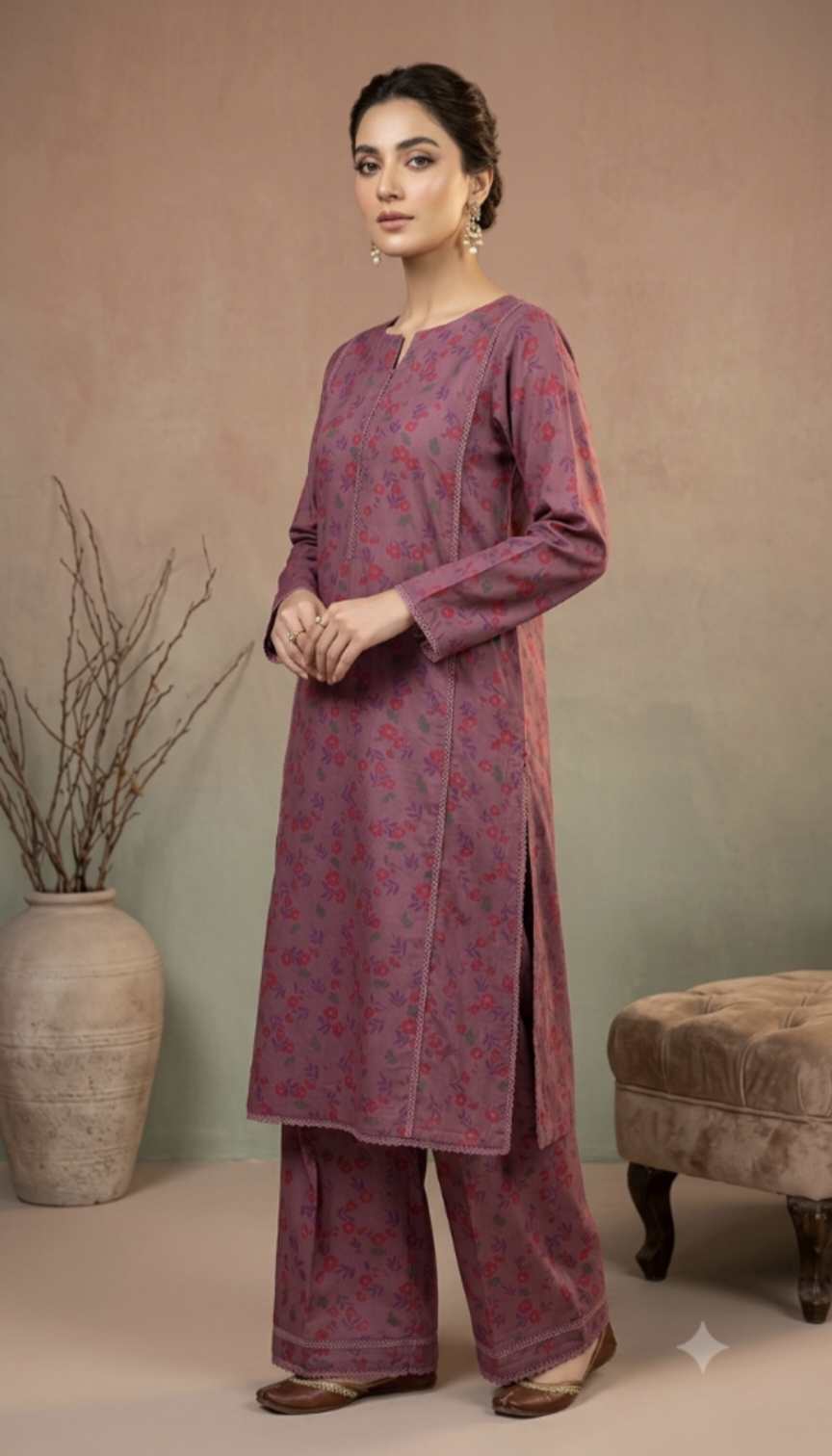🥳 Sale Sale M-187. Rs.1150 Imported Swiss Lawn  Same print Shirt & Truzer 2pc