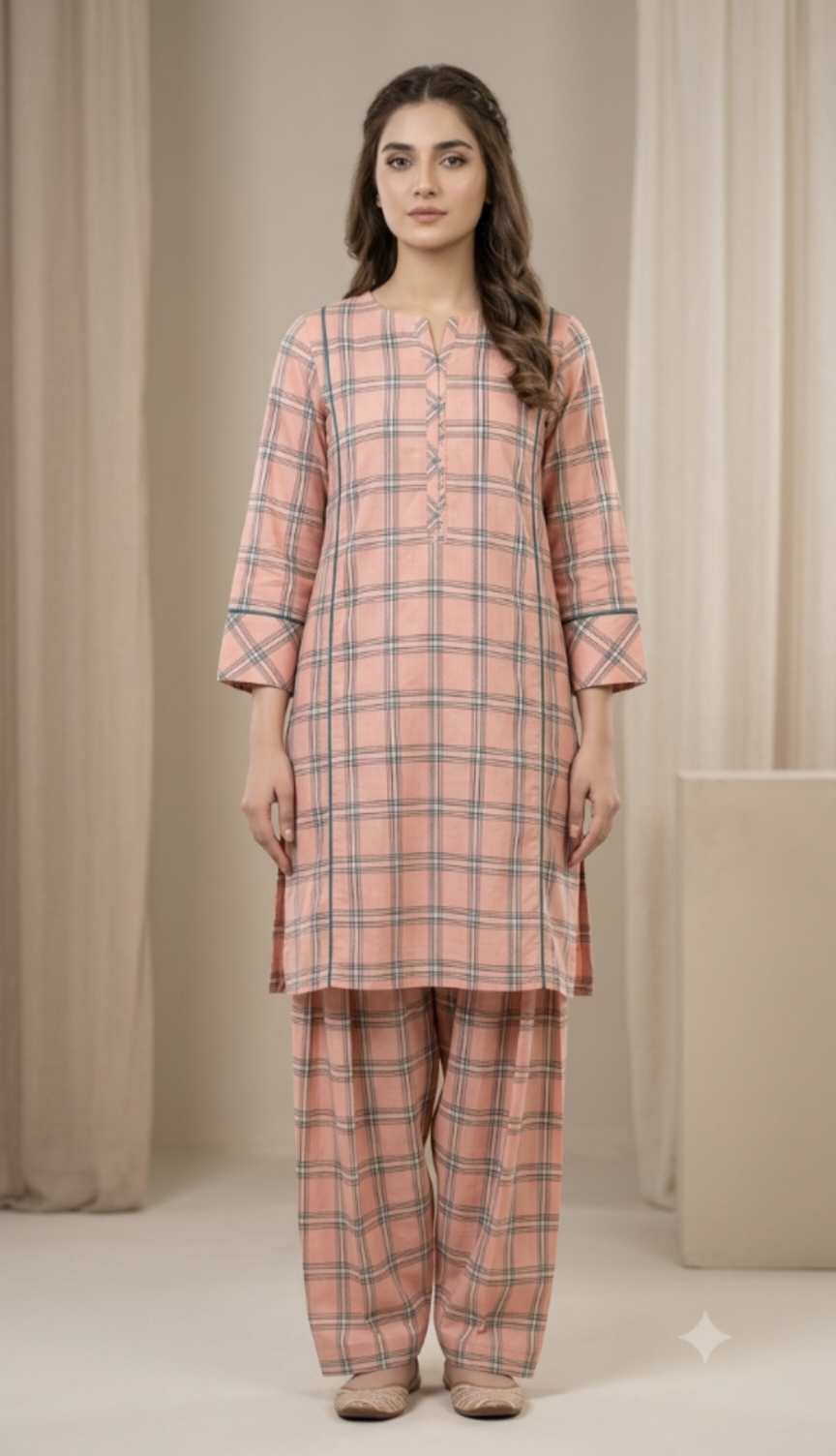 🥳 Sale Sale M-184. Rs.1150 Imported Swiss Lawn  Same print Shirt & Truzer 2pc