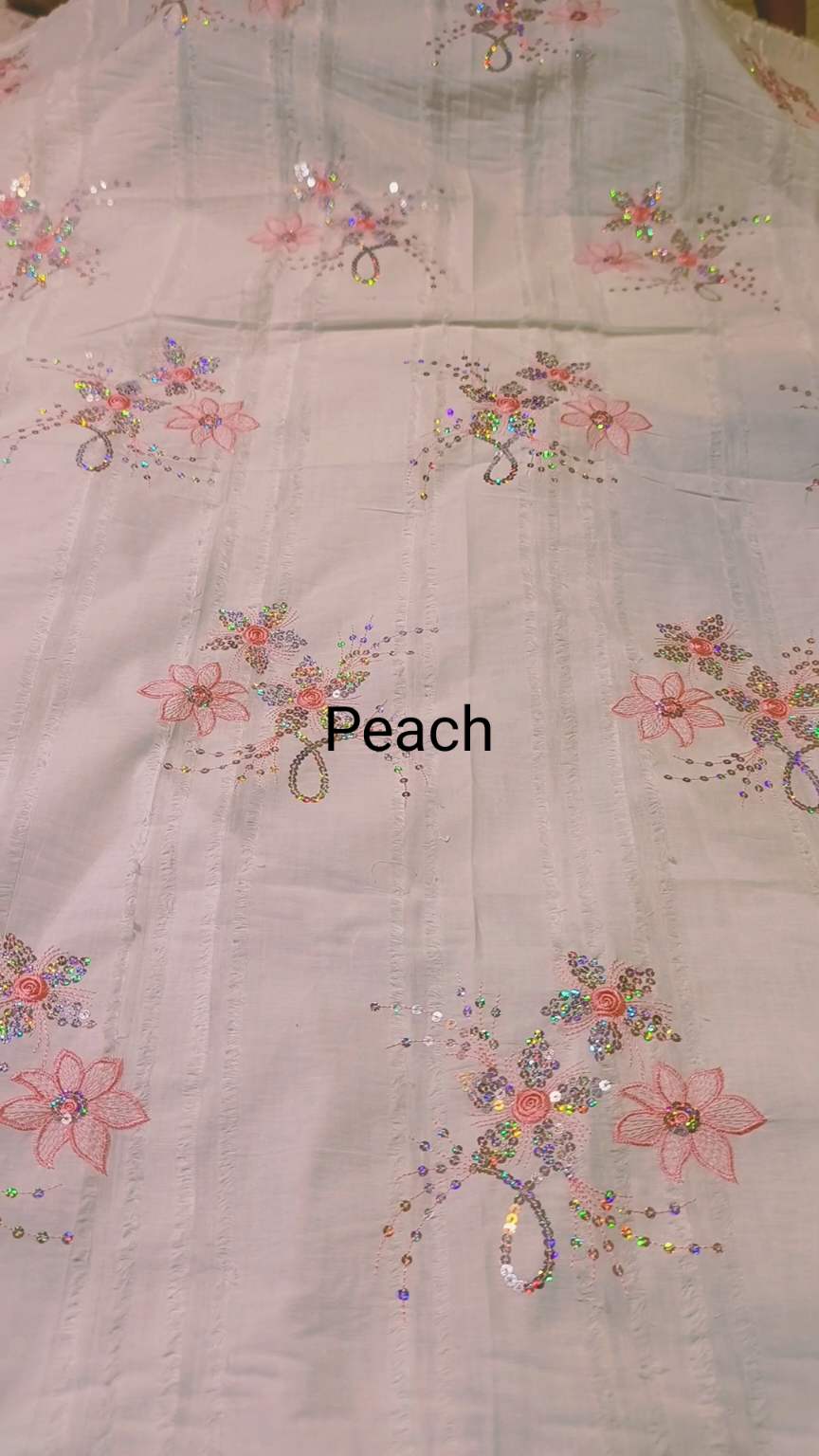 😱 Big Sale M-215 Rs 1350 Imported Fancy Most Luxurious Broshia  3-D Embroidery Pure Self Summer Lawn Shirt