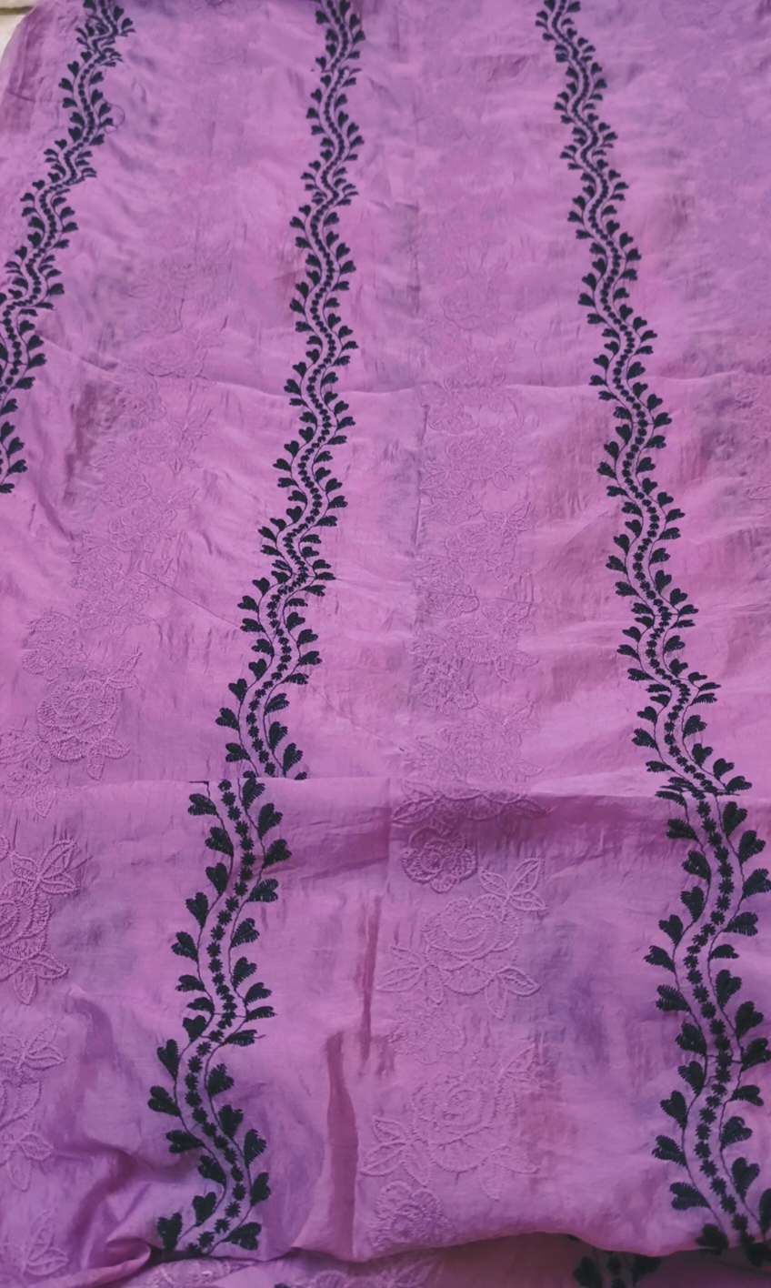 🥳 Sale Sale M-277  Rs.1490 Imported Most Luxurious 3-D embroidery In Silky Lawn Stuff Shirt