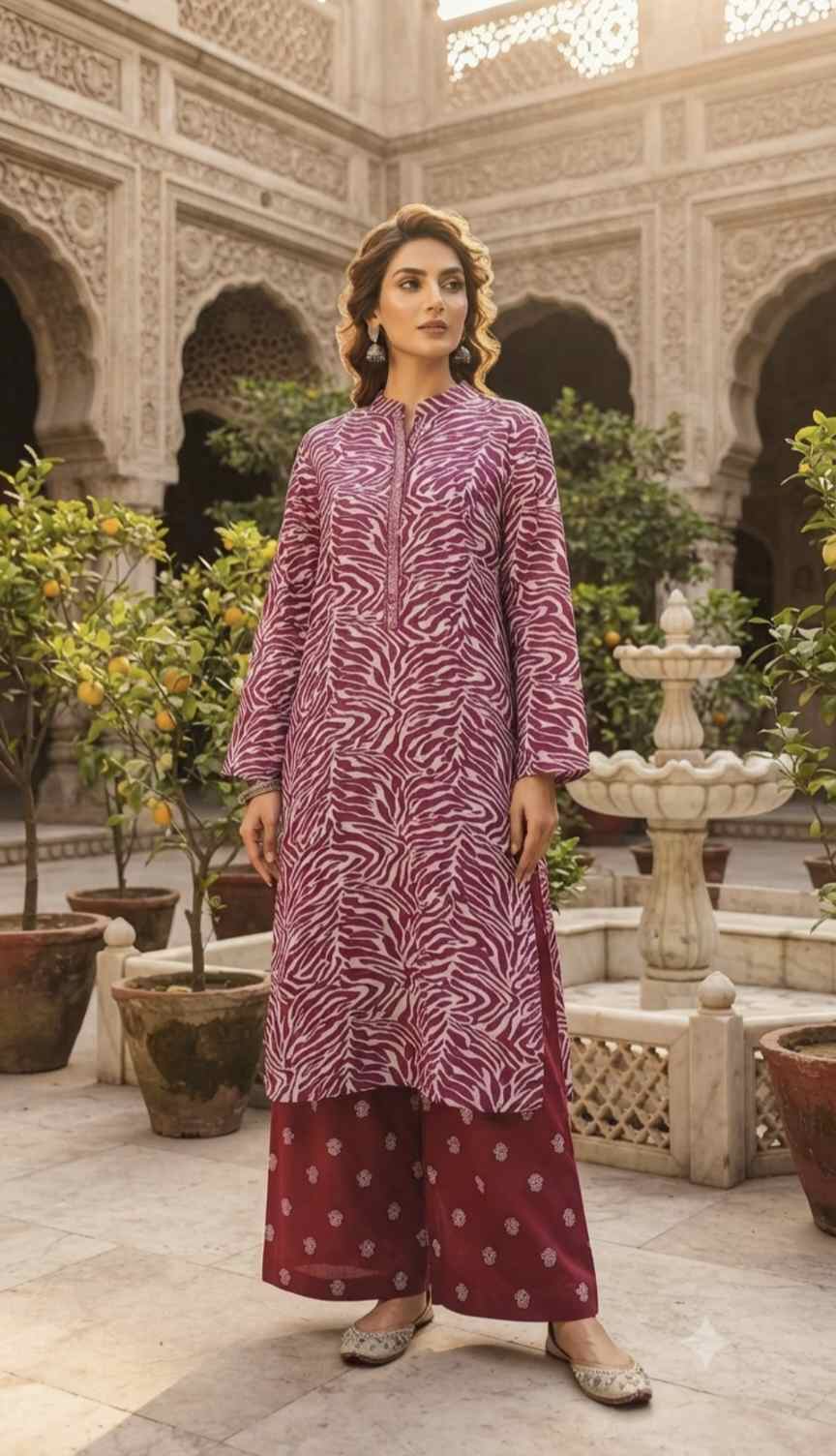 Sale Sale Rs.241. Rs.1550 Imported Digital  Pure Summer ⛱️ Lawn Shirt & Matching design trouser 2pc