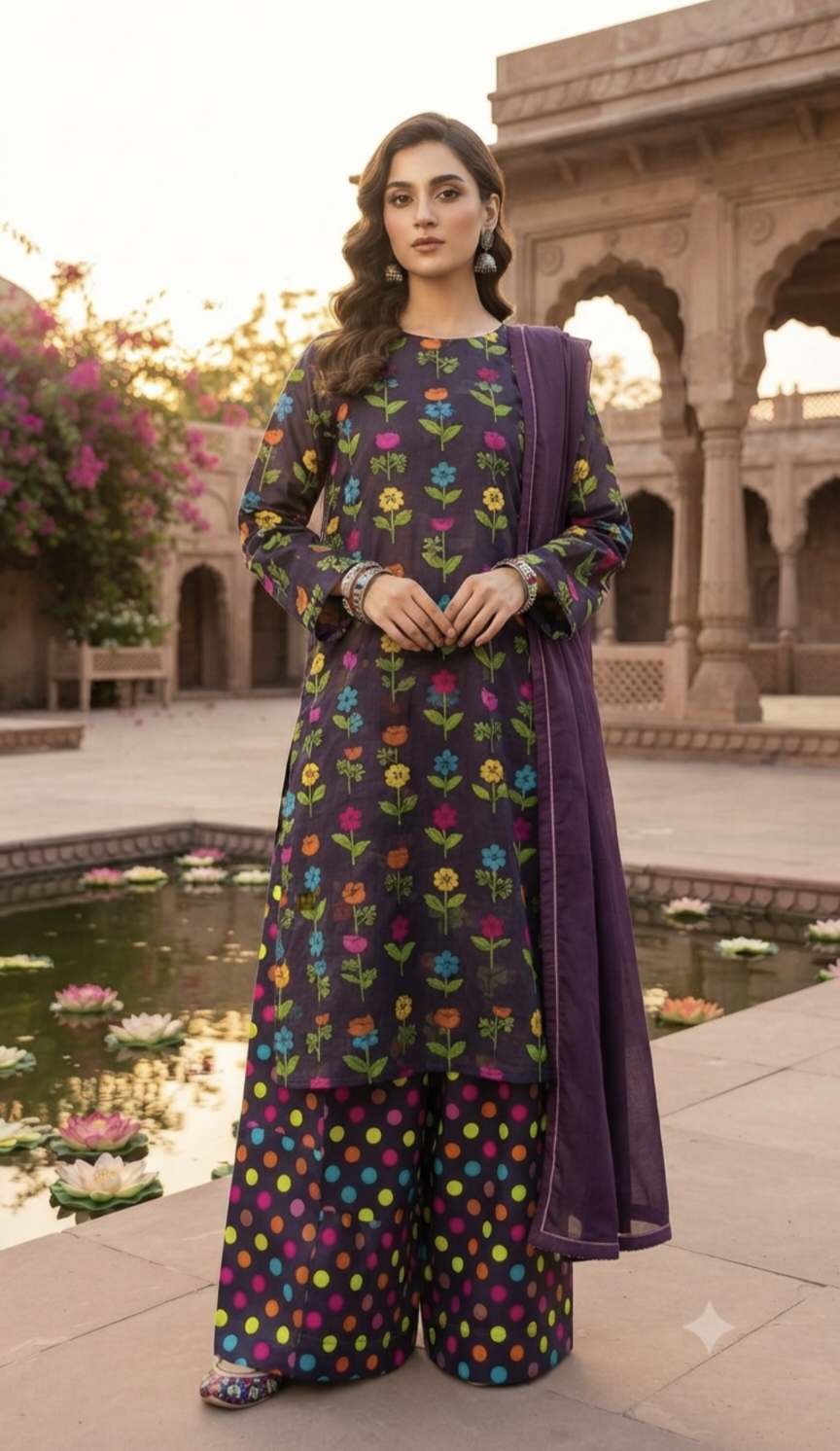 Sale Sale Rs.239. Rs.1550 Imported Digital  Pure Summer ⛱️ Lawn Shirt & Matching design trouser 2pc