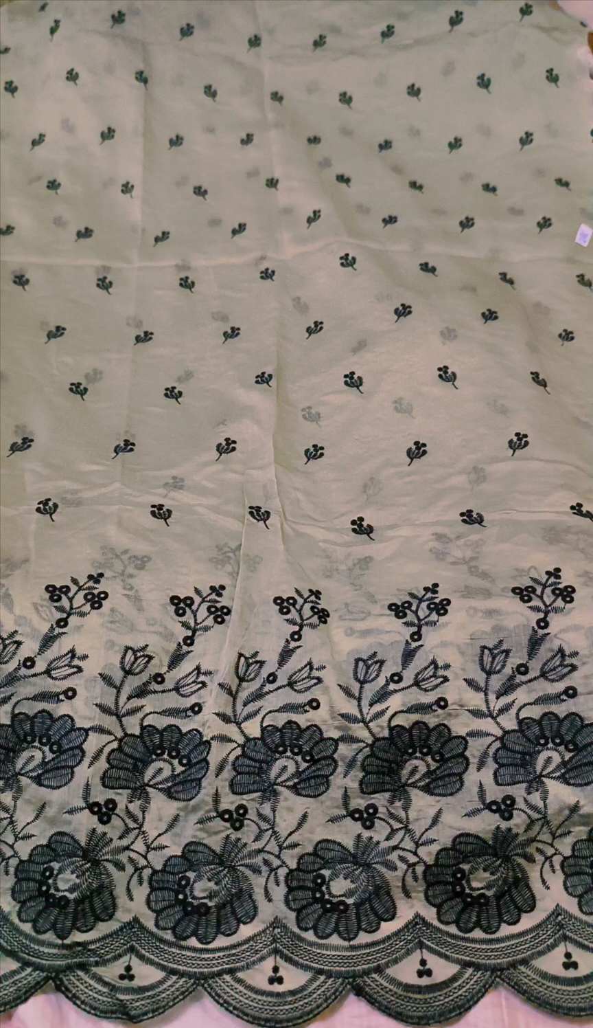 🥳 Sale Sale M-286 Rs.1490 Imported 3-D ChickenKari Embroidery In Luxury Silky Lawn Stuff Shirt