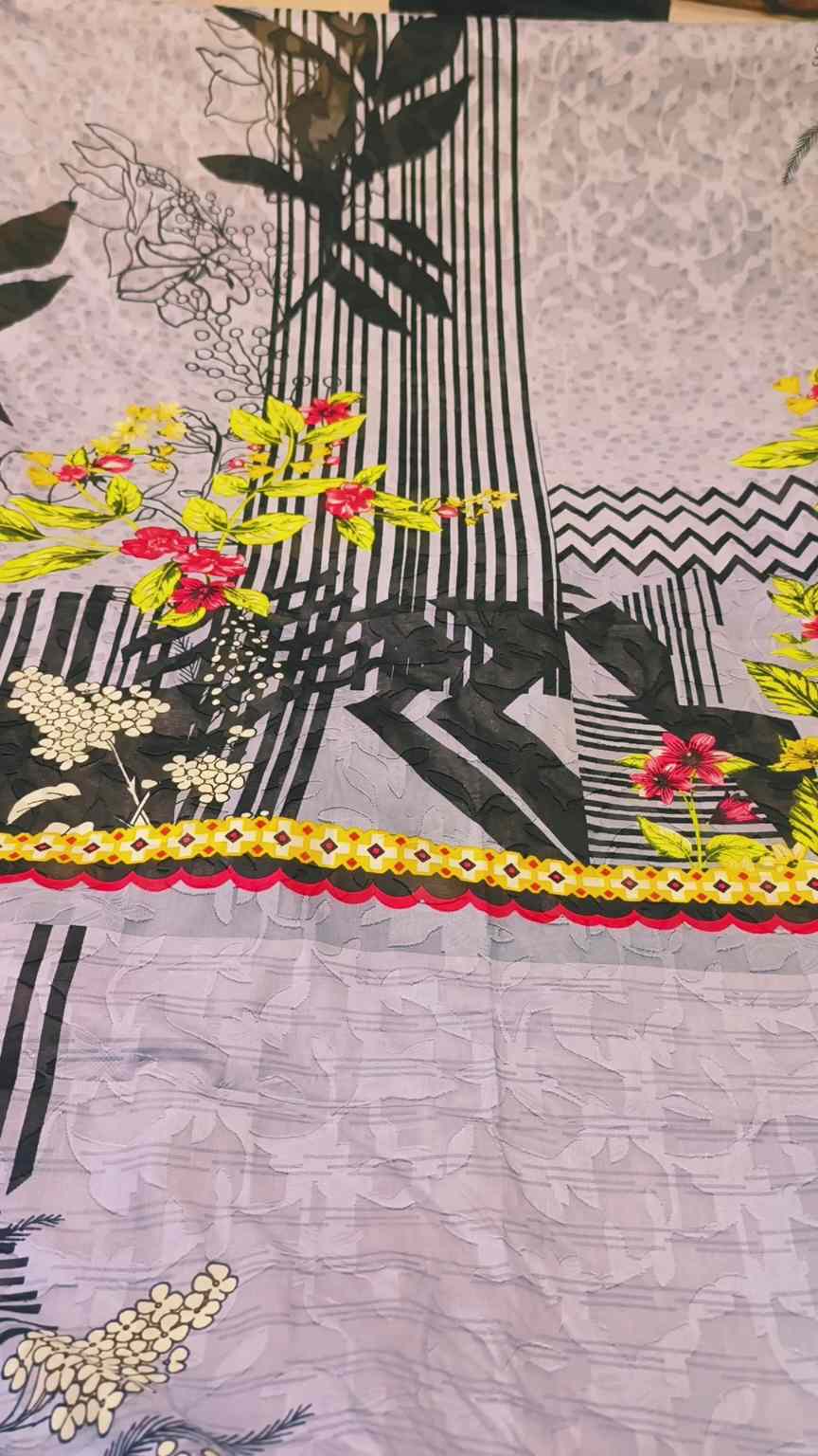 🥳 Big Sale M-378. Rs.990 Imported Most Luxurious Jacquard Pure Summer Lawn Shirt