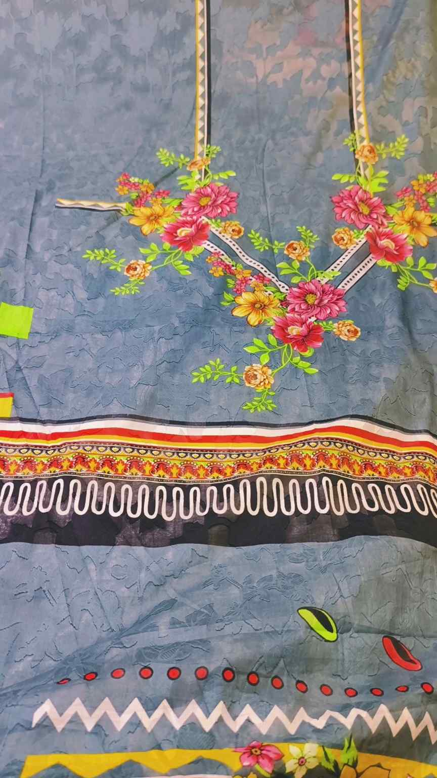 🥳 Big Sale M-375  Rs.990 Imported Most Luxurious Jacquard Pure Summer Lawn Shirt