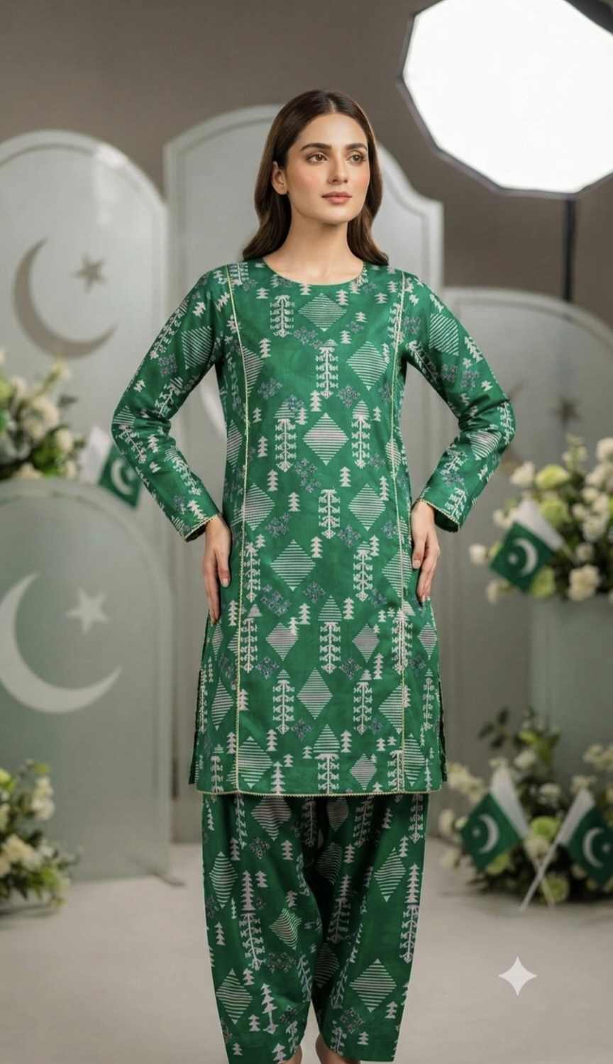 🥳 Sale Sale M-314. Rs.1450 ...14 august New Design Pure Summer Lawn Same print Shirt & Truzer 2pc