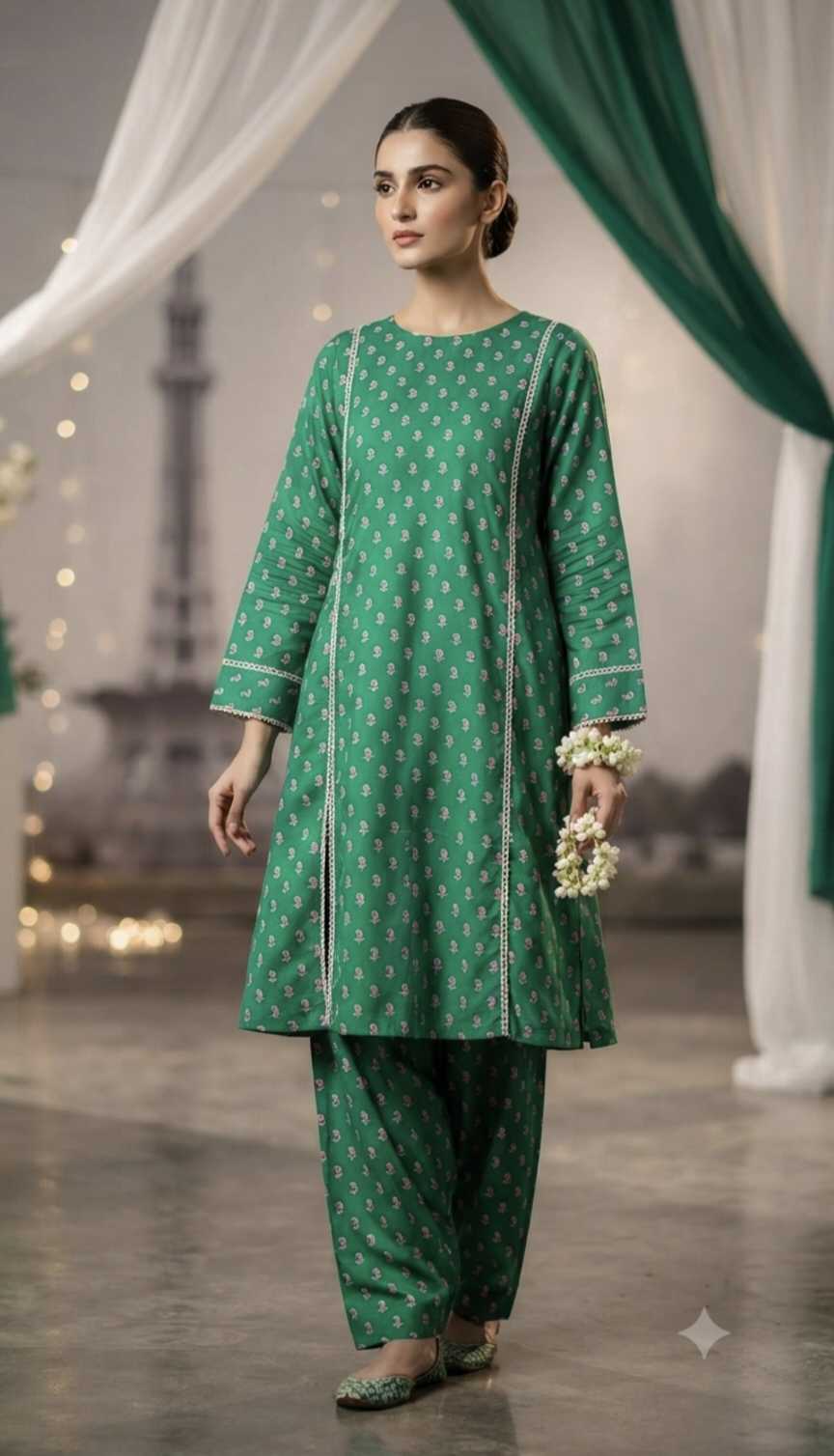 🥳 Sale Sale M-312  Rs.1450 ...14 august New Design Pure Summer Lawn Same print Shirt & Truzer 2pc