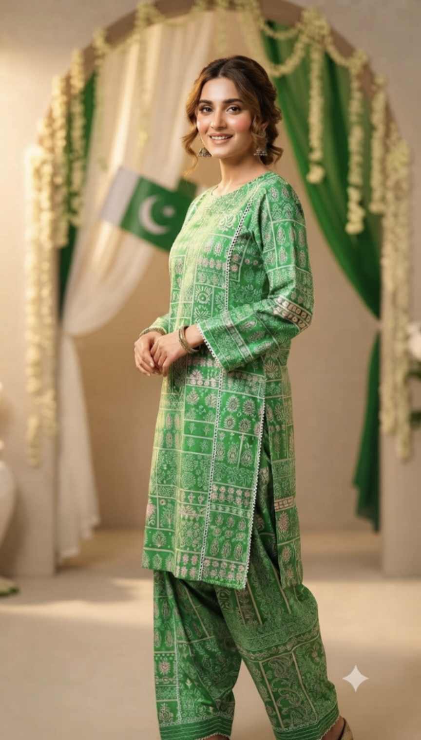 🥳 Sale Sale M-311  Rs.1450 ...14 august New Design Pure Summer Lawn Same print Shirt & Truzer 2pc
