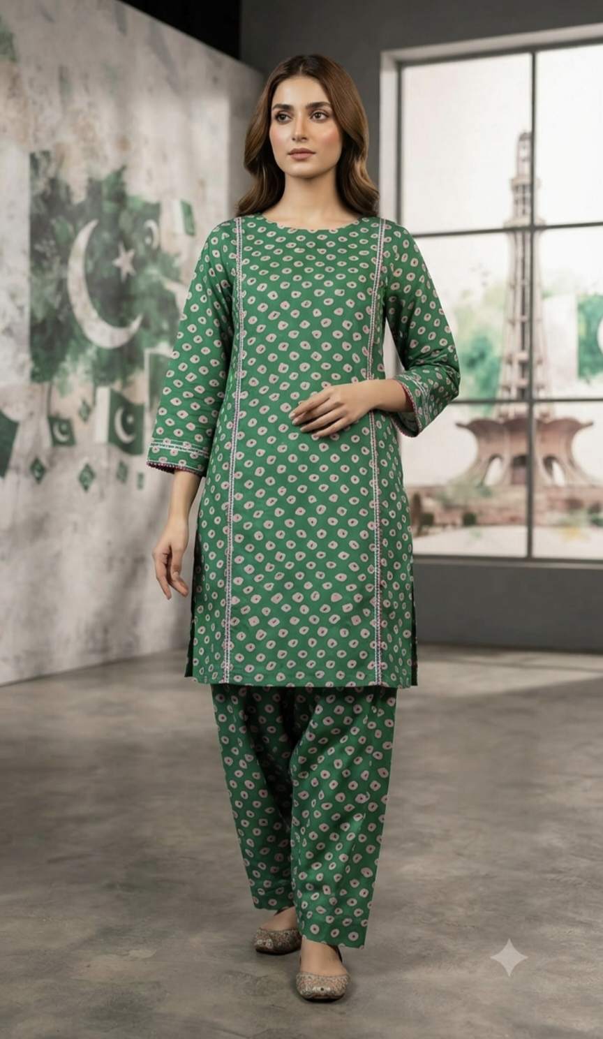 🥳 Sale Sale M-308  Rs.1450 ...14 august New Design Pure Summer Lawn Same print Shirt & Truzer 2pc