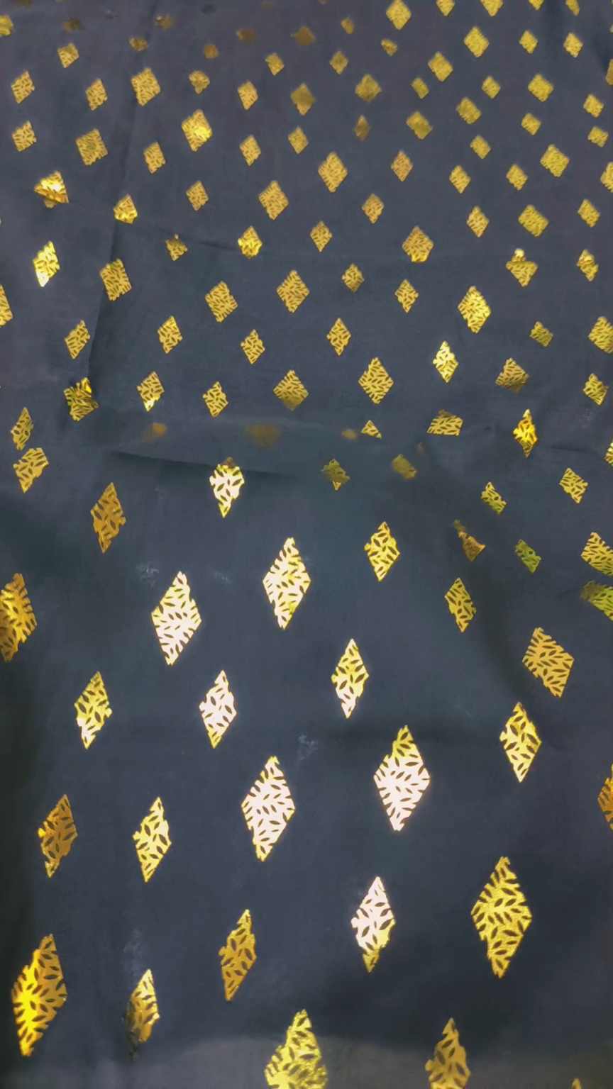 🥳Big Sale M-346. Rs.990 Imported Embossed Gold Print Pure Summer ⛱️ Lawn same print Shirt & Truzer 2pc