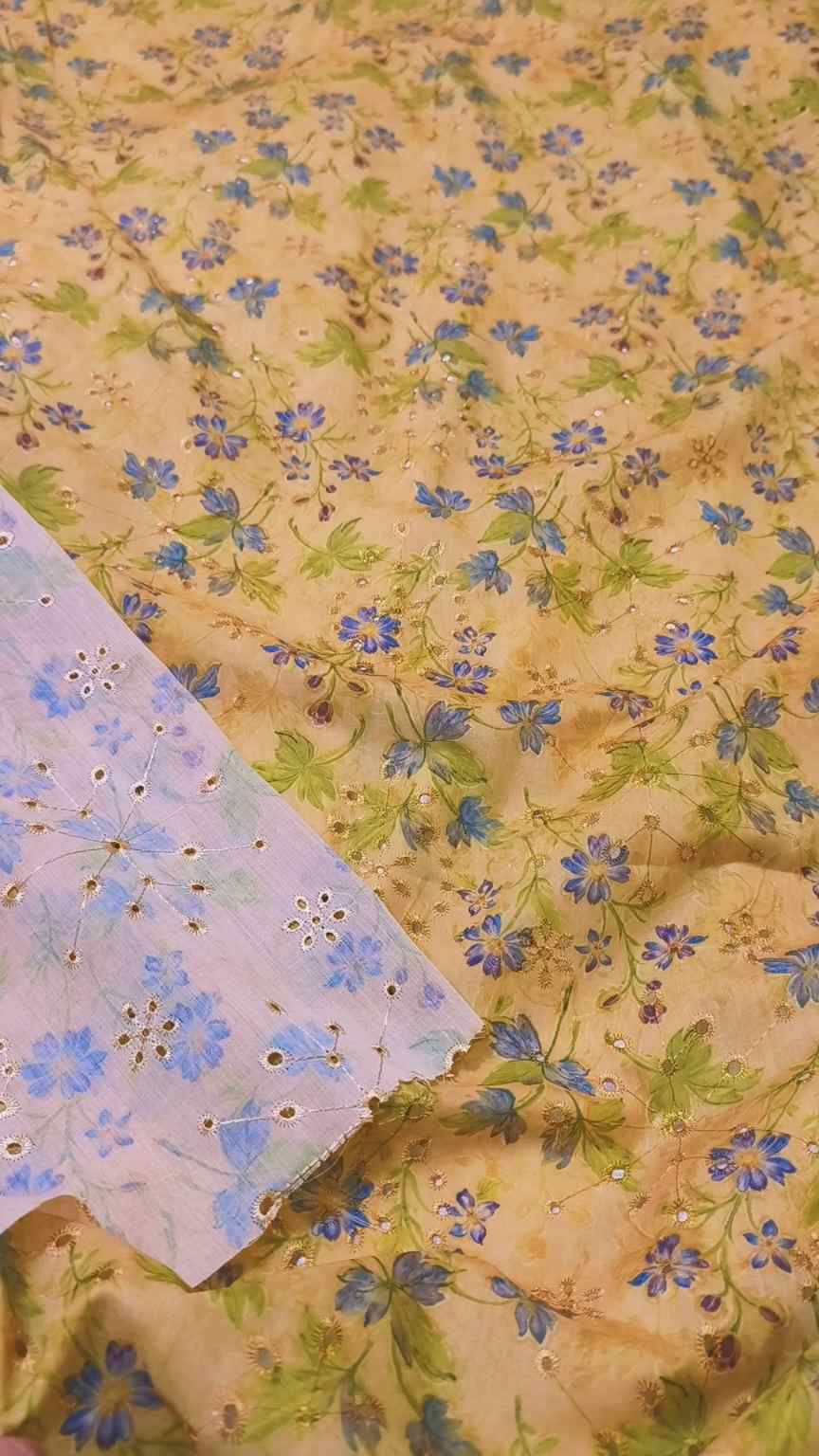 🥳 Big Sale M-360. Rs.1450 Imported 3-D ChickenKari Embroidery Pure Summer ⛱️ Lawn Shirt