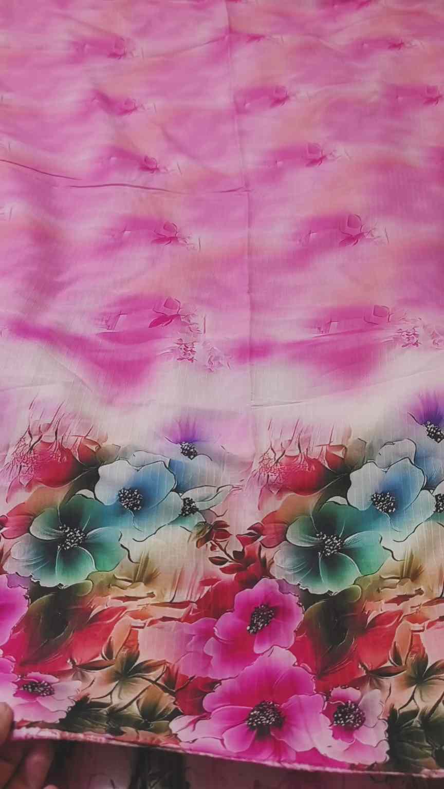 🥳 New Arrivals M-288  Rs.1390 Imported Digital border design Dorria Pure Summer ⛱️ Lawn Same print Shirt & Truzer 2pc