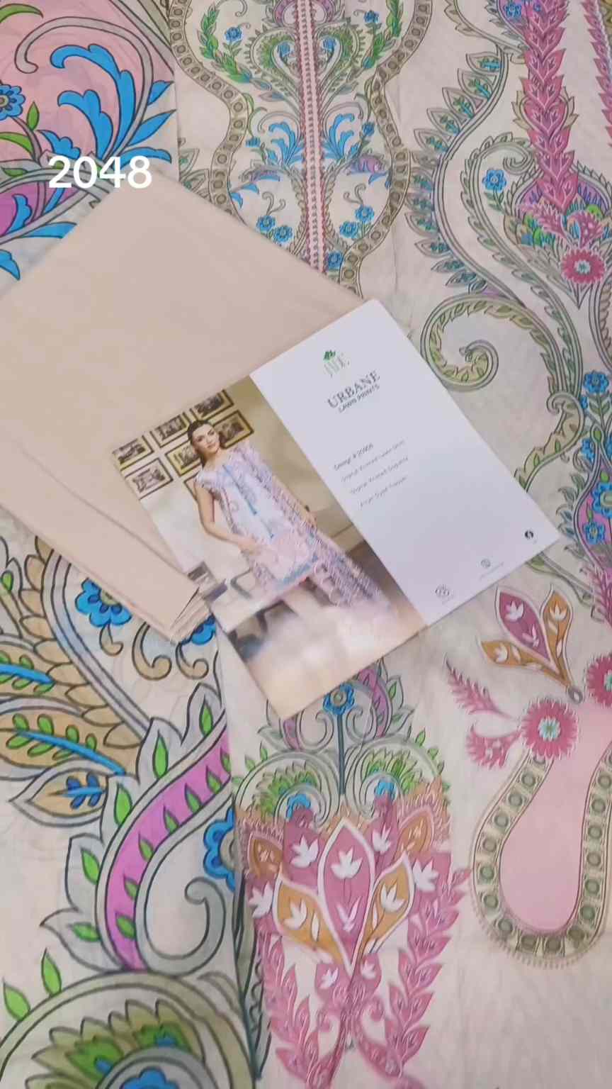 🥳Sale Sale M-2048 Rs.2450 Branded (Jade ) 3 Pc Lawn suit with packing -