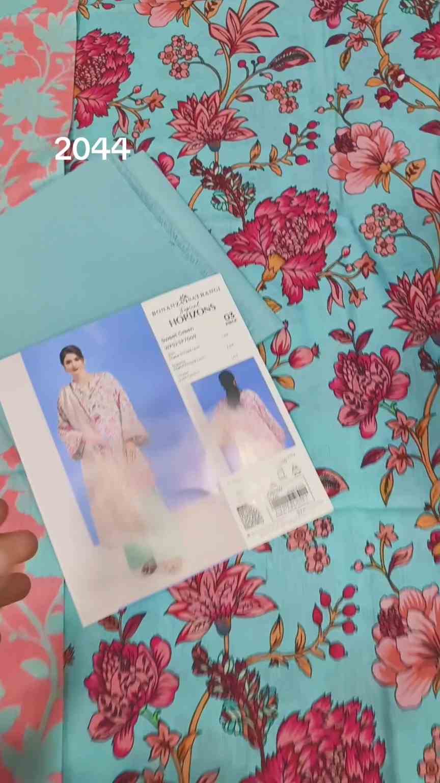 🥳Sale Sale M-2044 Rs.2450 Branded (Bonanza Satrangi ) 3 Pc Lawn suit with packing -
