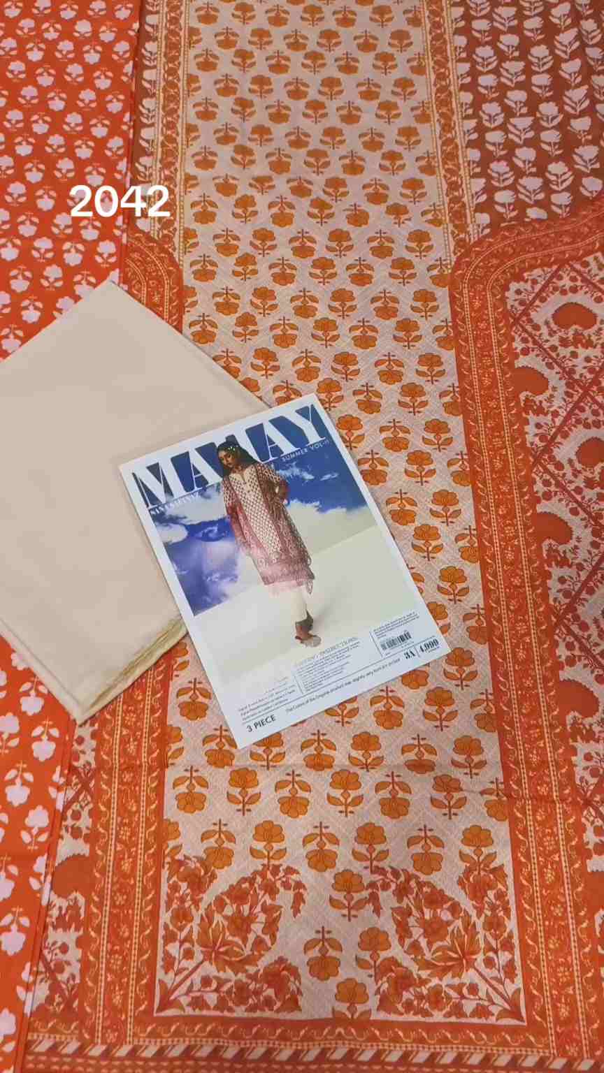 🥳Sale Sale M-2042 Rs.2450 Branded (Sana Safinaz ) 3 Pc Lawn suit with packing -