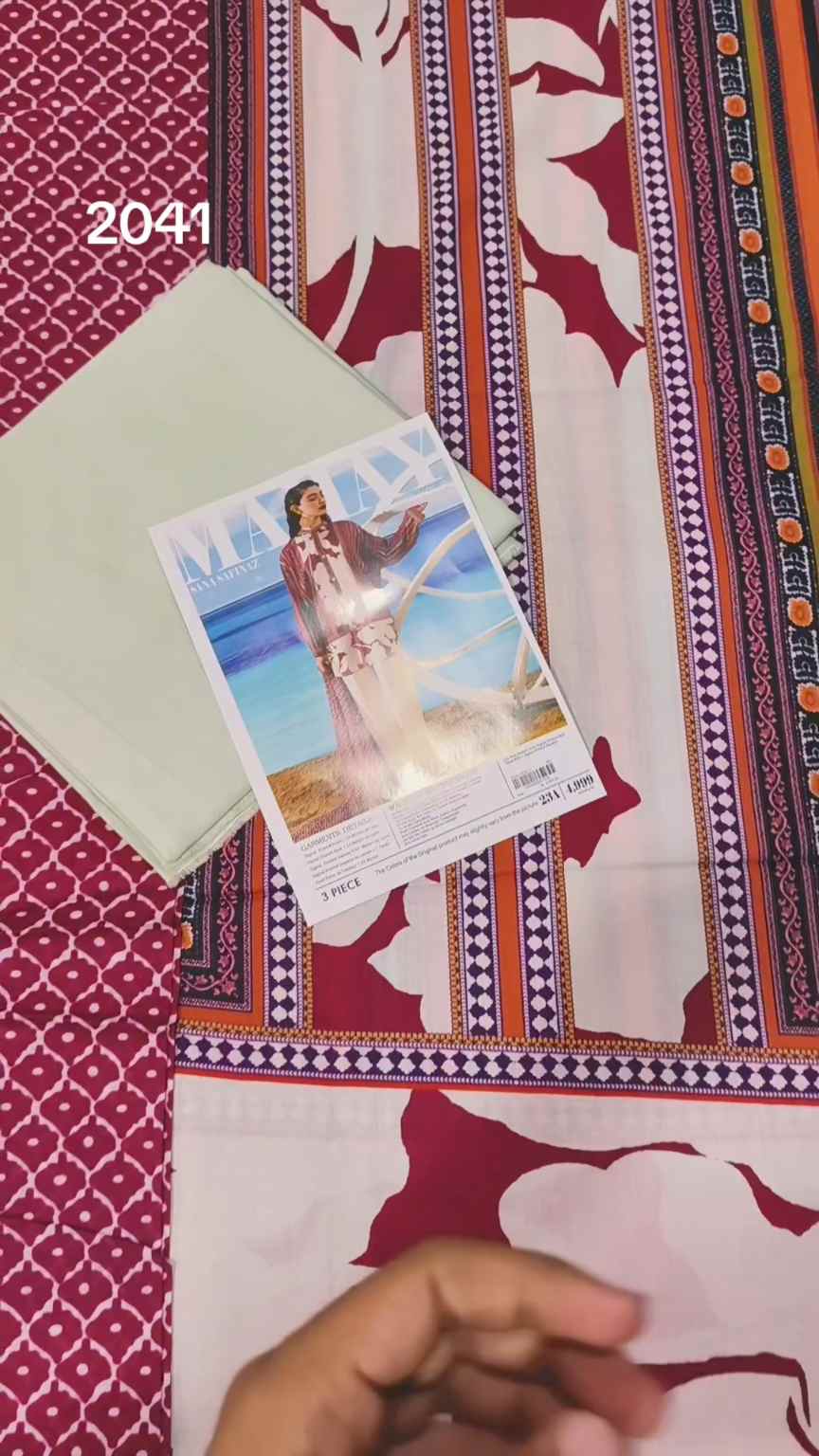 🥳Sale Sale M-2041  Rs.2450 Branded (Sana Safinaz ) 3 Pc Lawn suit with packing -