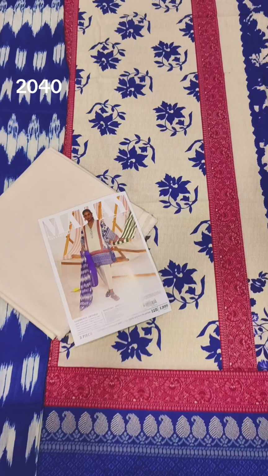 🥳Sale Sale M-2040  Rs.2450 Branded (Sana Safinaz ) 3 Pc Lawn suit with packing -