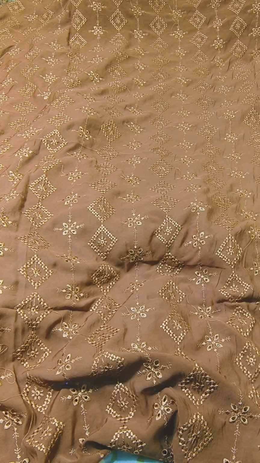 🥳 Sale Sale M-443. Rs.1450. Imported 3-D ChickenKari Embroidery In Silky Lawn Stuff Shirt