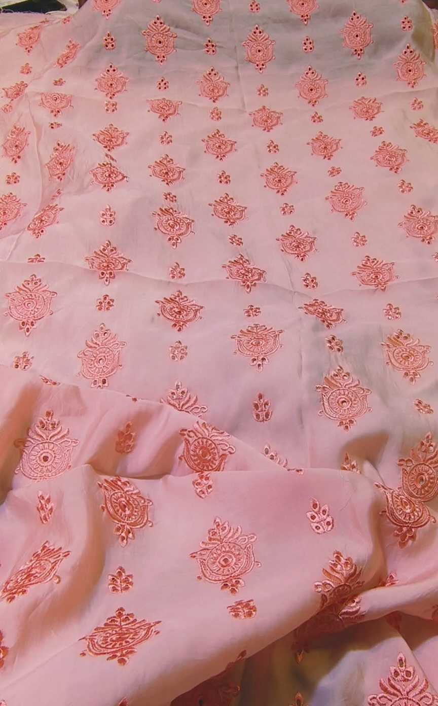 🥳 Sale Sale M-440. Rs.1450. Imported 3-D ChickenKari Embroidery In Silky Lawn Stuff Shirt